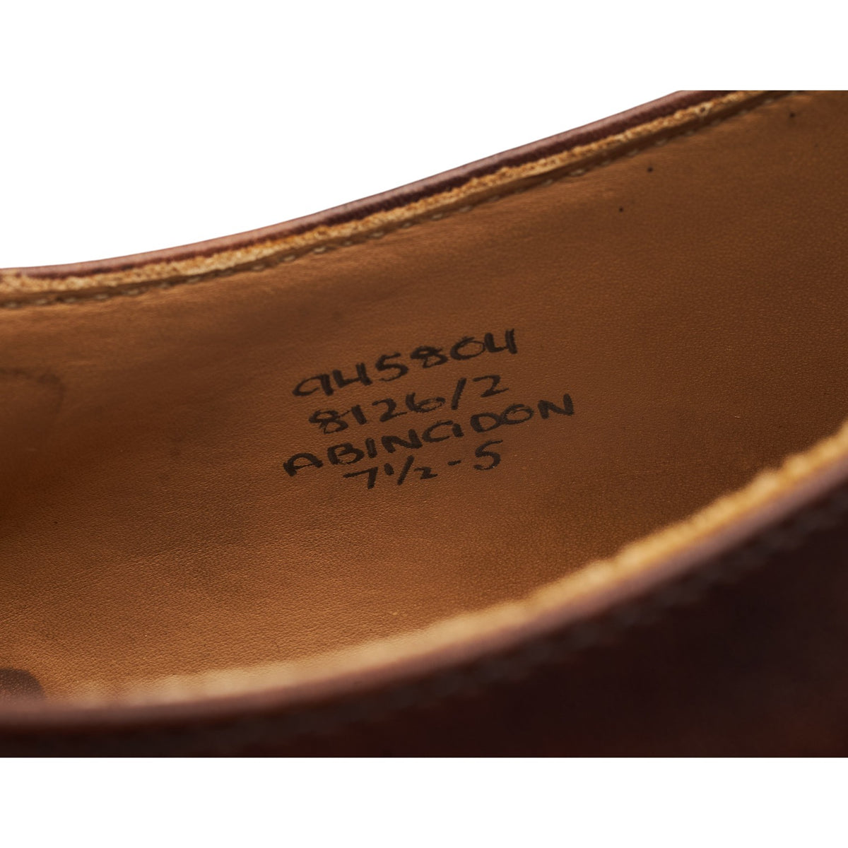 'Abingdon' Dark Brown Museum Leather Split Toe Derby UK 7.5