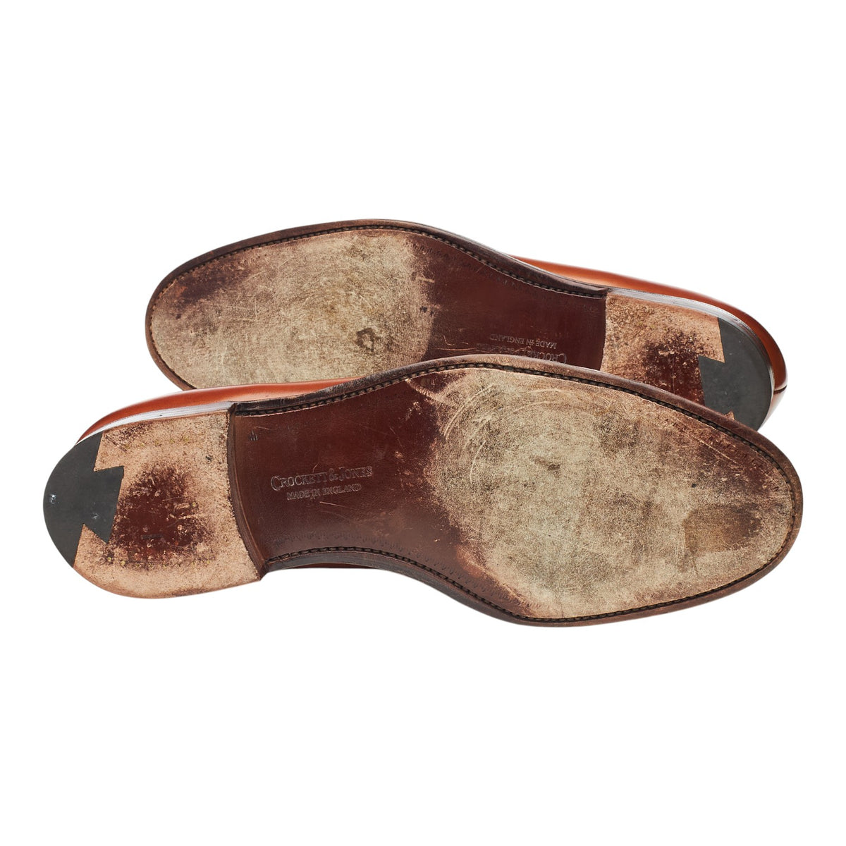 'Selby' Tan Brown Leather Butterfly Loafers UK 7.5 E