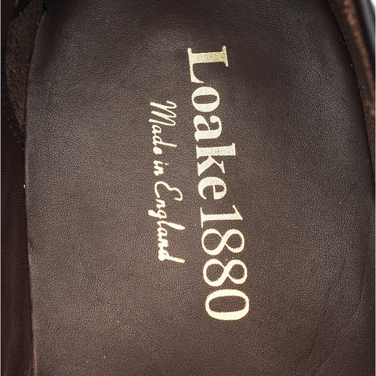 1880 'Russell' Dark Brown Leather Tassel Loafers UK 10 F