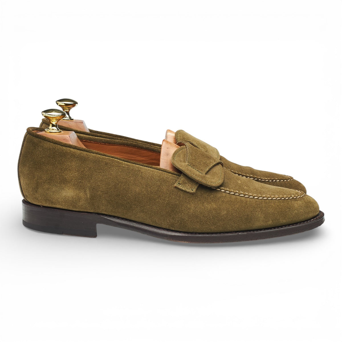 'Hawthorne' Olive Green Suede Butterfly Loafers UK 7.5 E