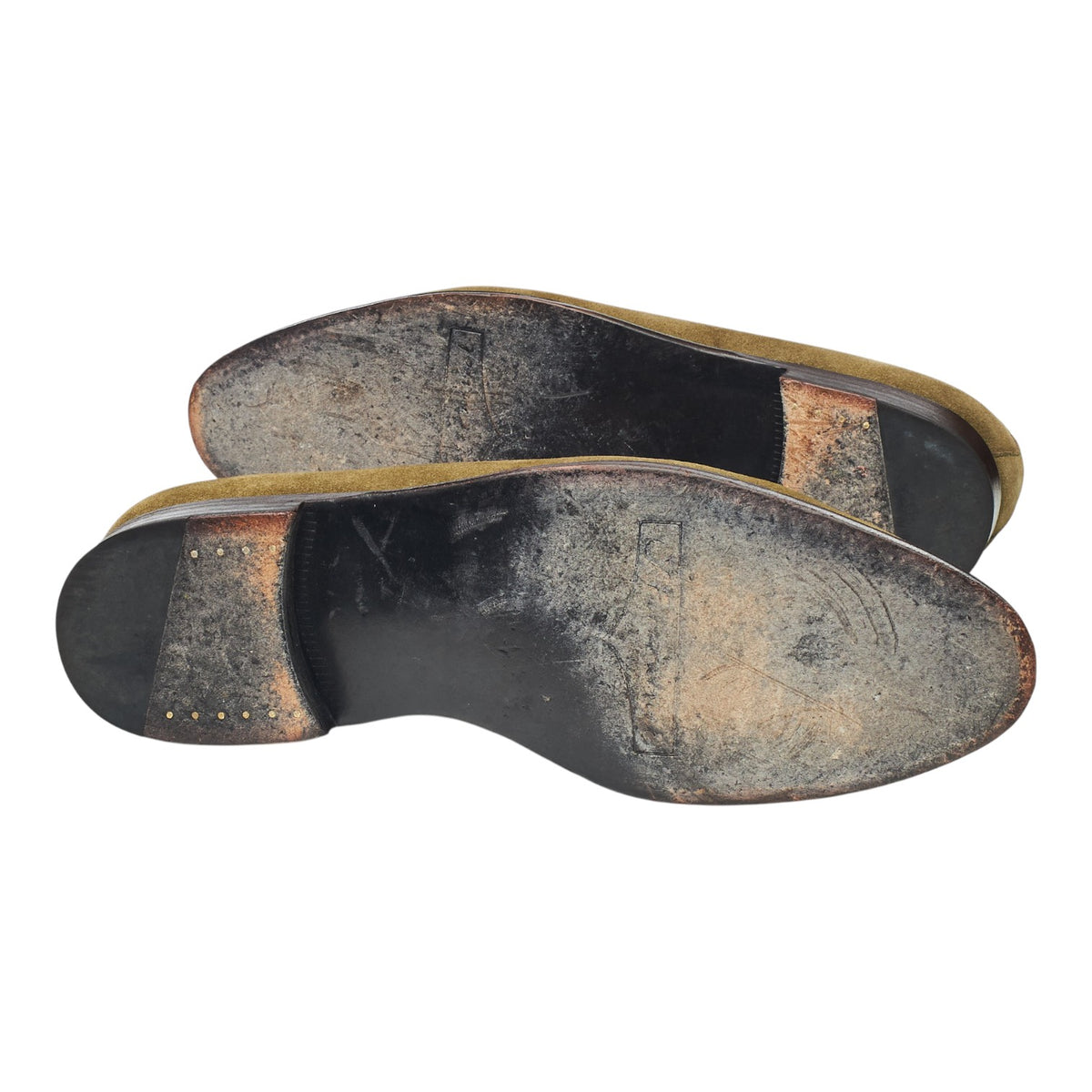 'Hawthorne' Olive Green Suede Butterfly Loafers UK 7.5 E