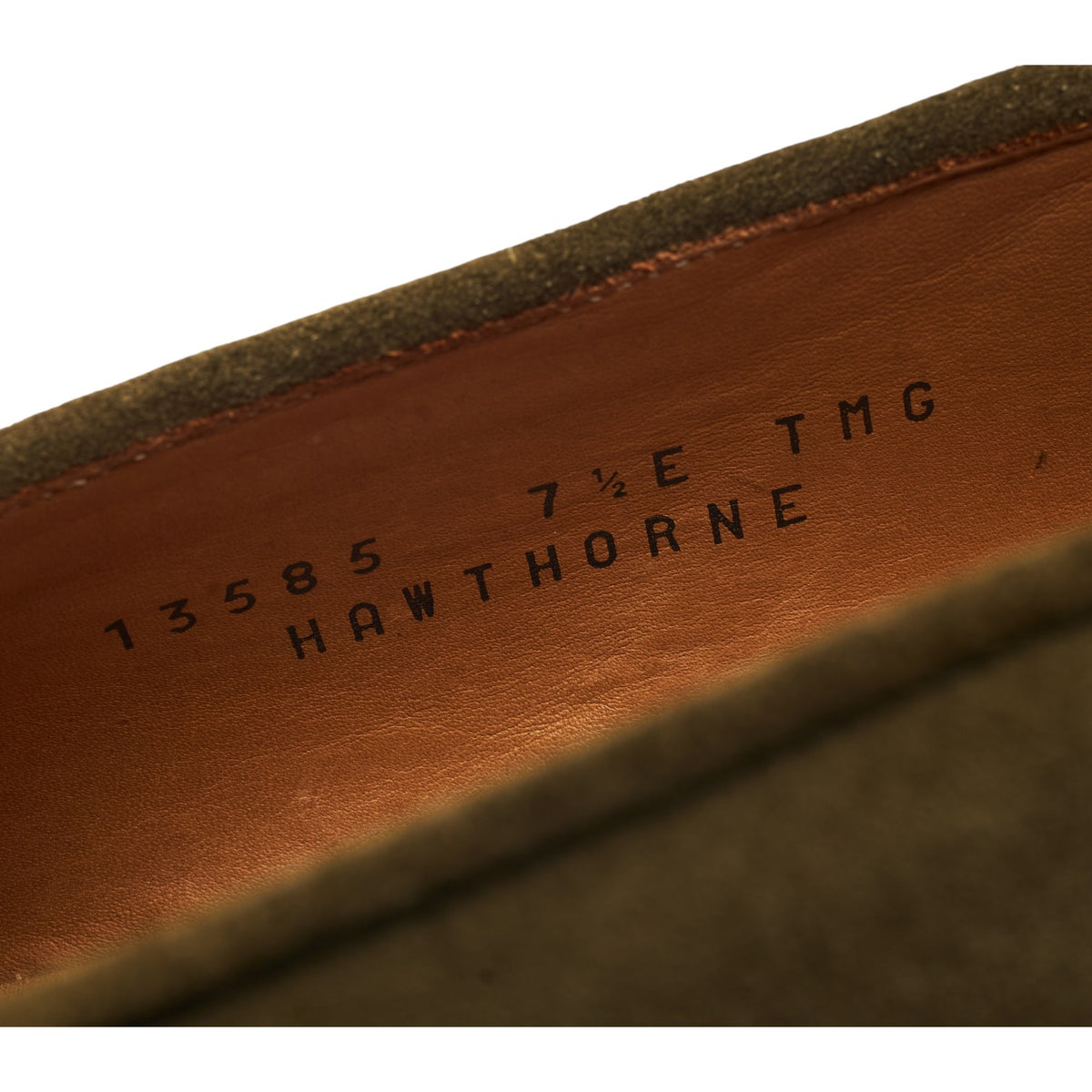 'Hawthorne' Olive Green Suede Butterfly Loafers UK 7.5 E