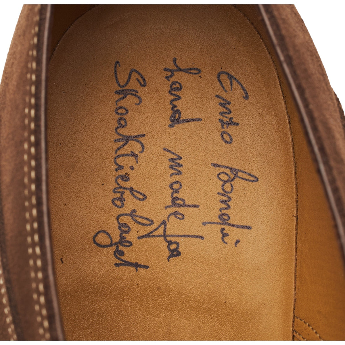 'Art. 3989' Brown Suede Apron Derby UK 8.5 F