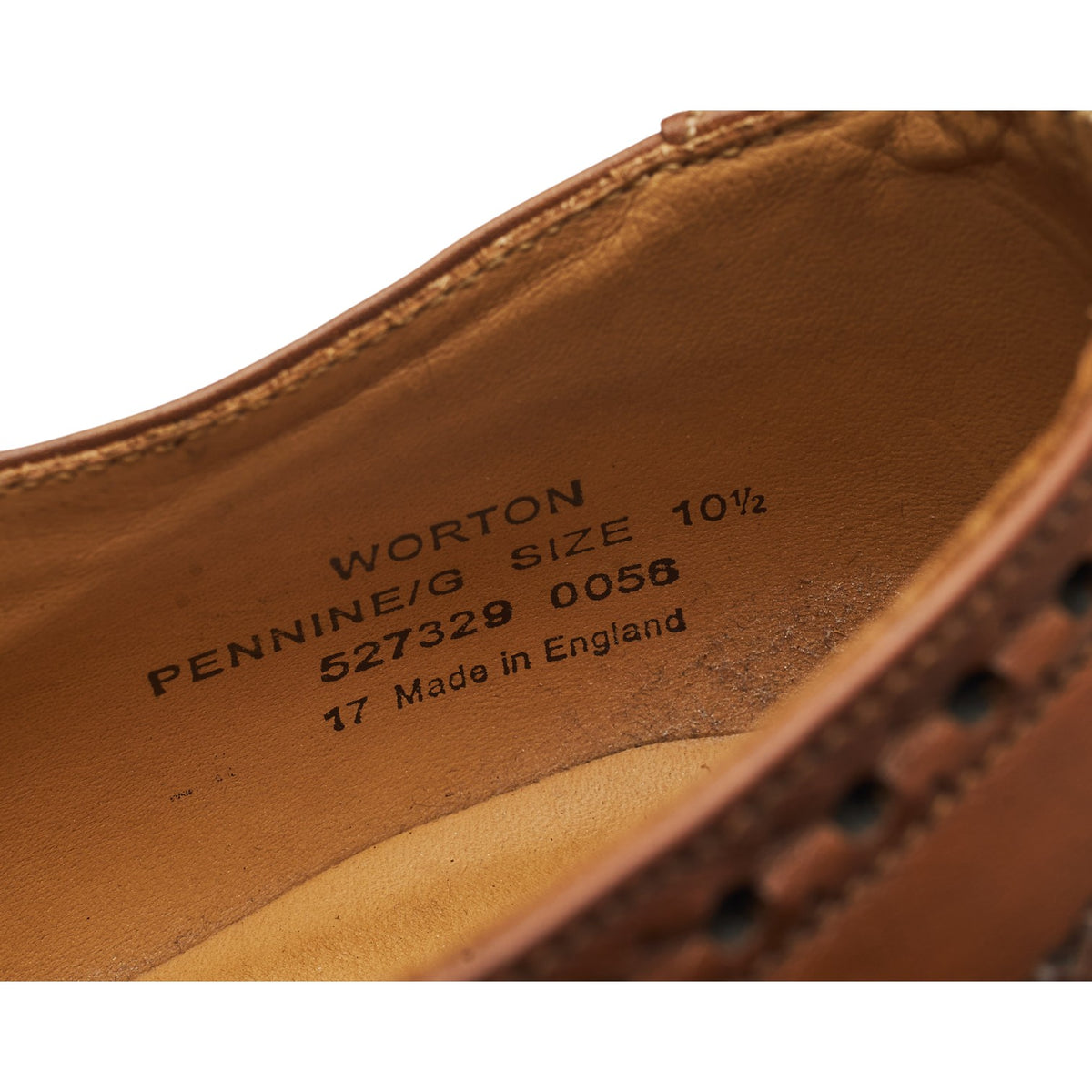 1880 'Worton' Tan Brown Derby Brogues UK 10.5 G