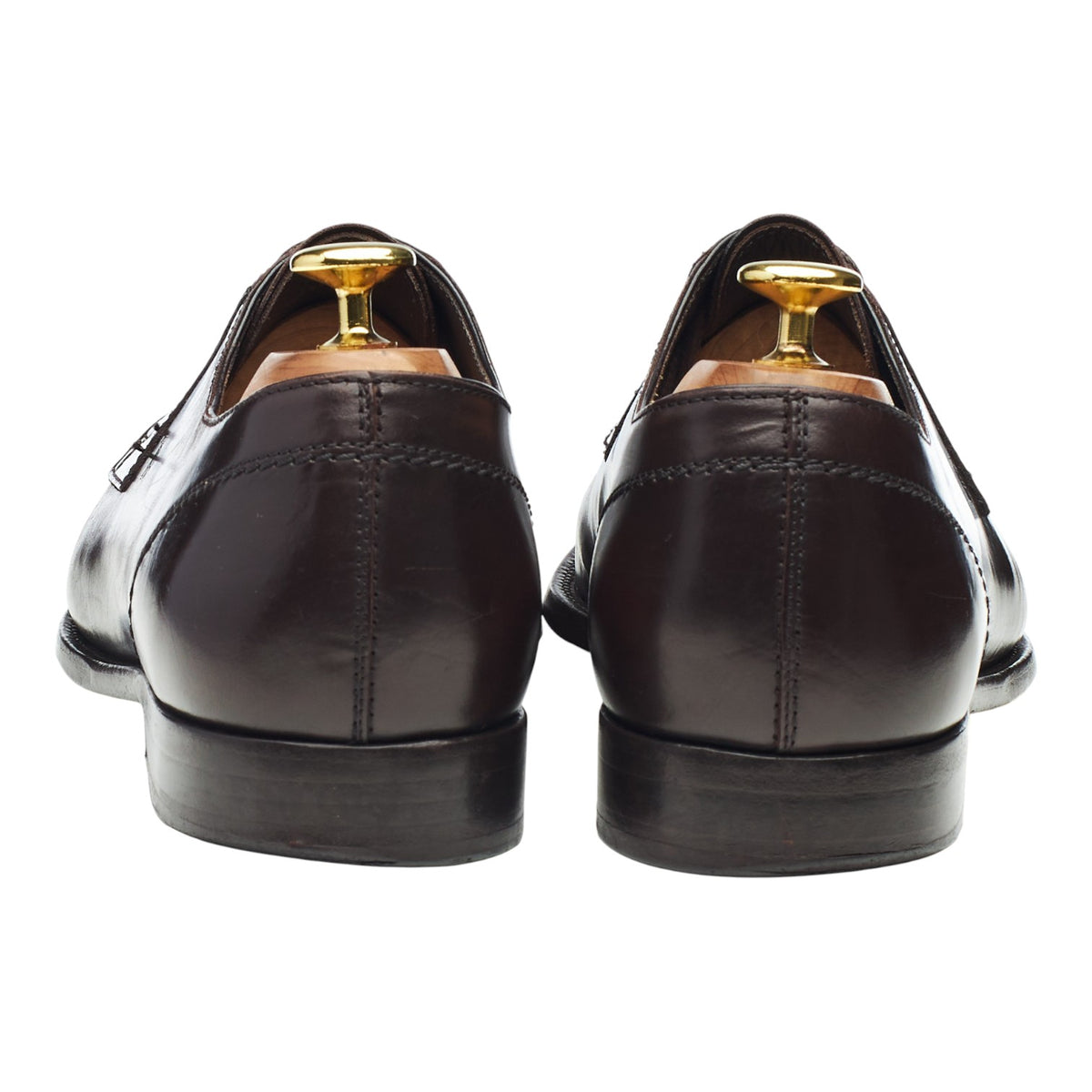 Dark Brown Leather Split Toe Derby UK 8.5