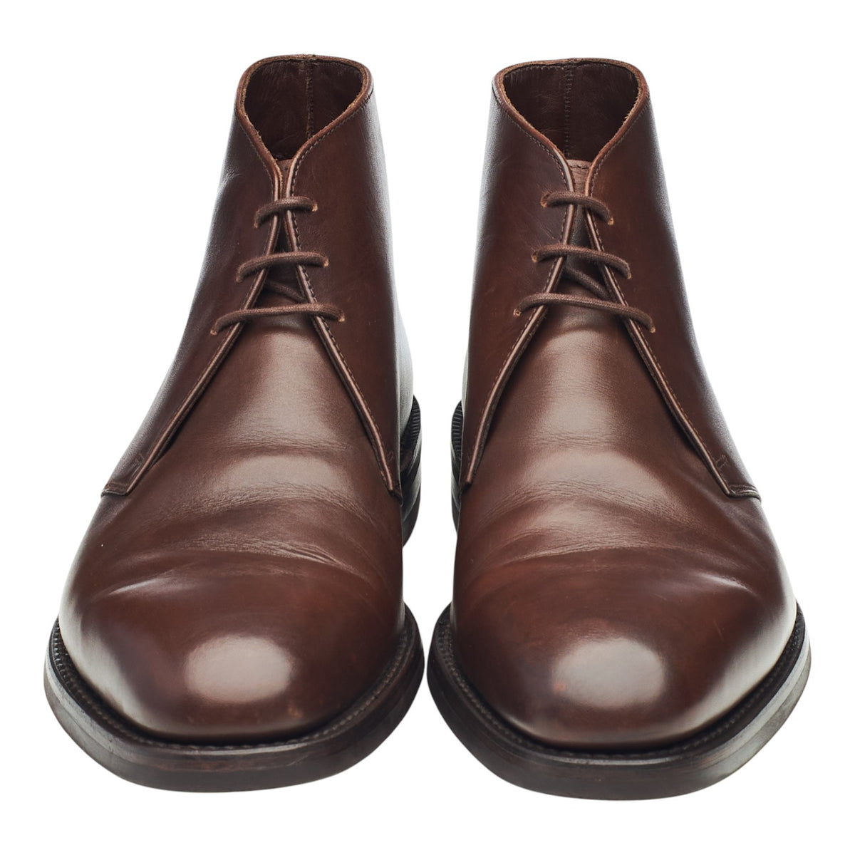 1880 'Pimlico' Dark Brown Leather Chukka Boots UK 9 F