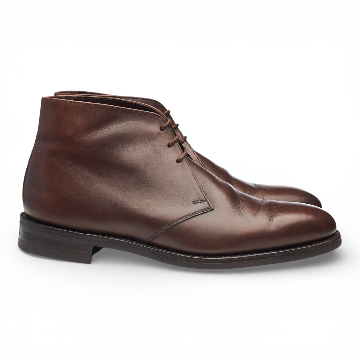 1880 'Pimlico' Dark Brown Leather Chukka Boots UK 9 F