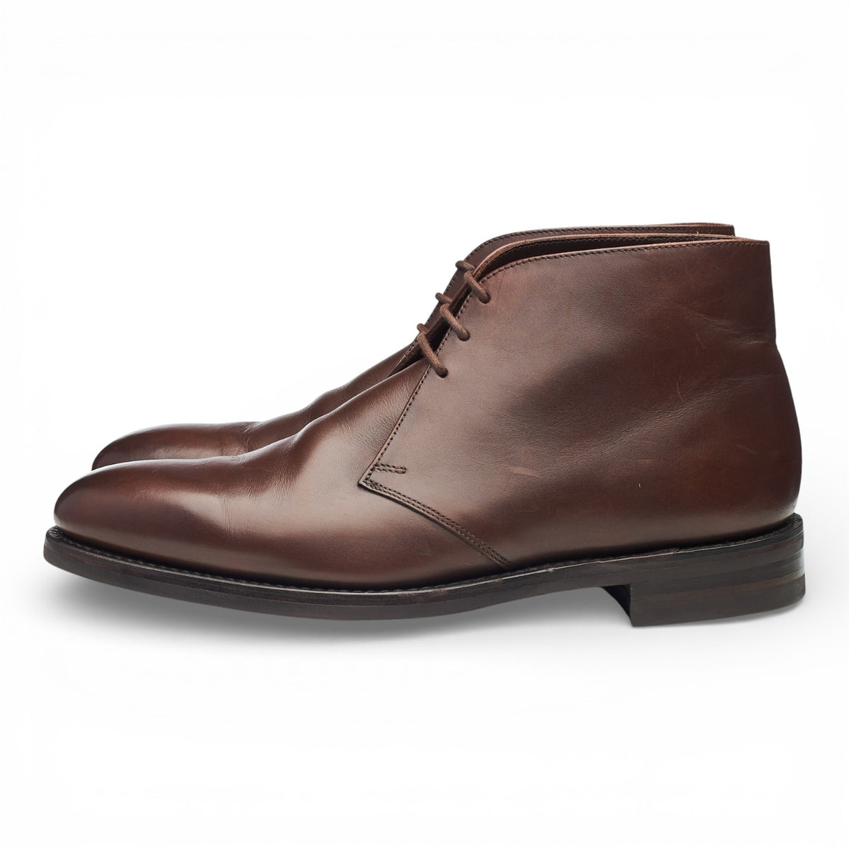 1880 'Pimlico' Dark Brown Leather Chukka Boots UK 9 F