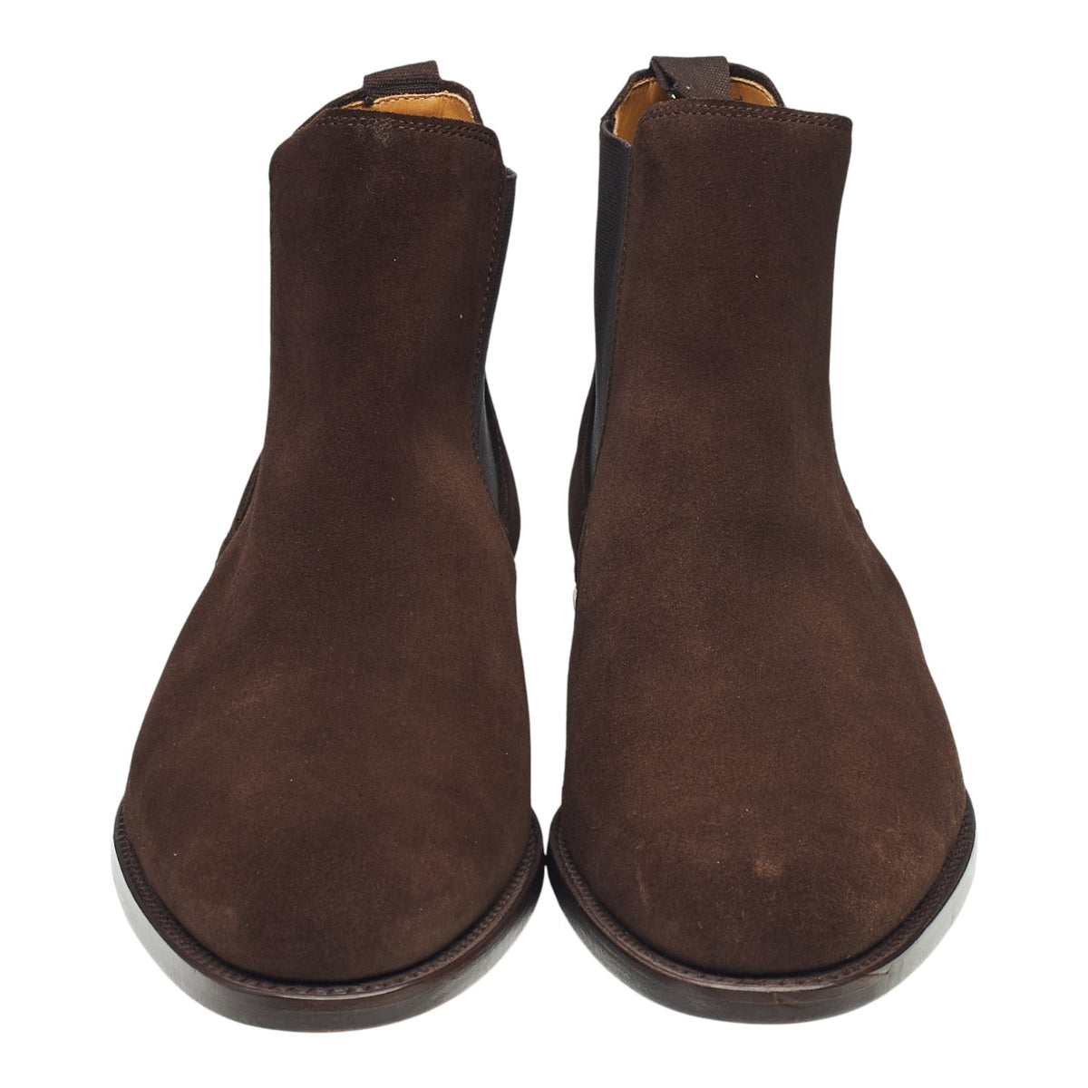 '303-K4' Dark Brown Suede Chelsea Boots UK 8.5