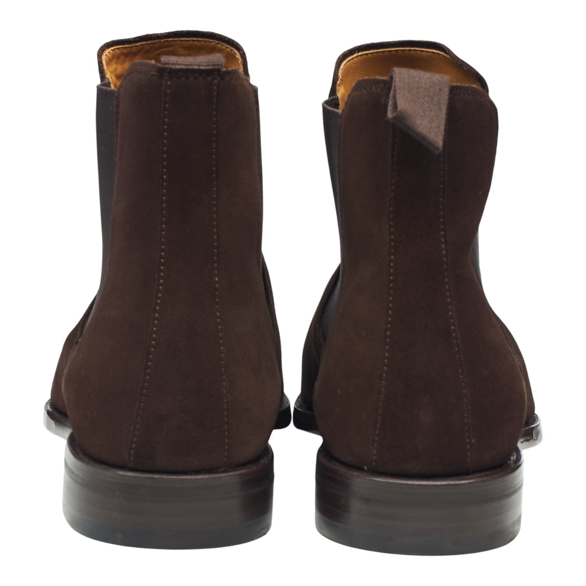 '303-K4' Dark Brown Suede Chelsea Boots UK 8.5