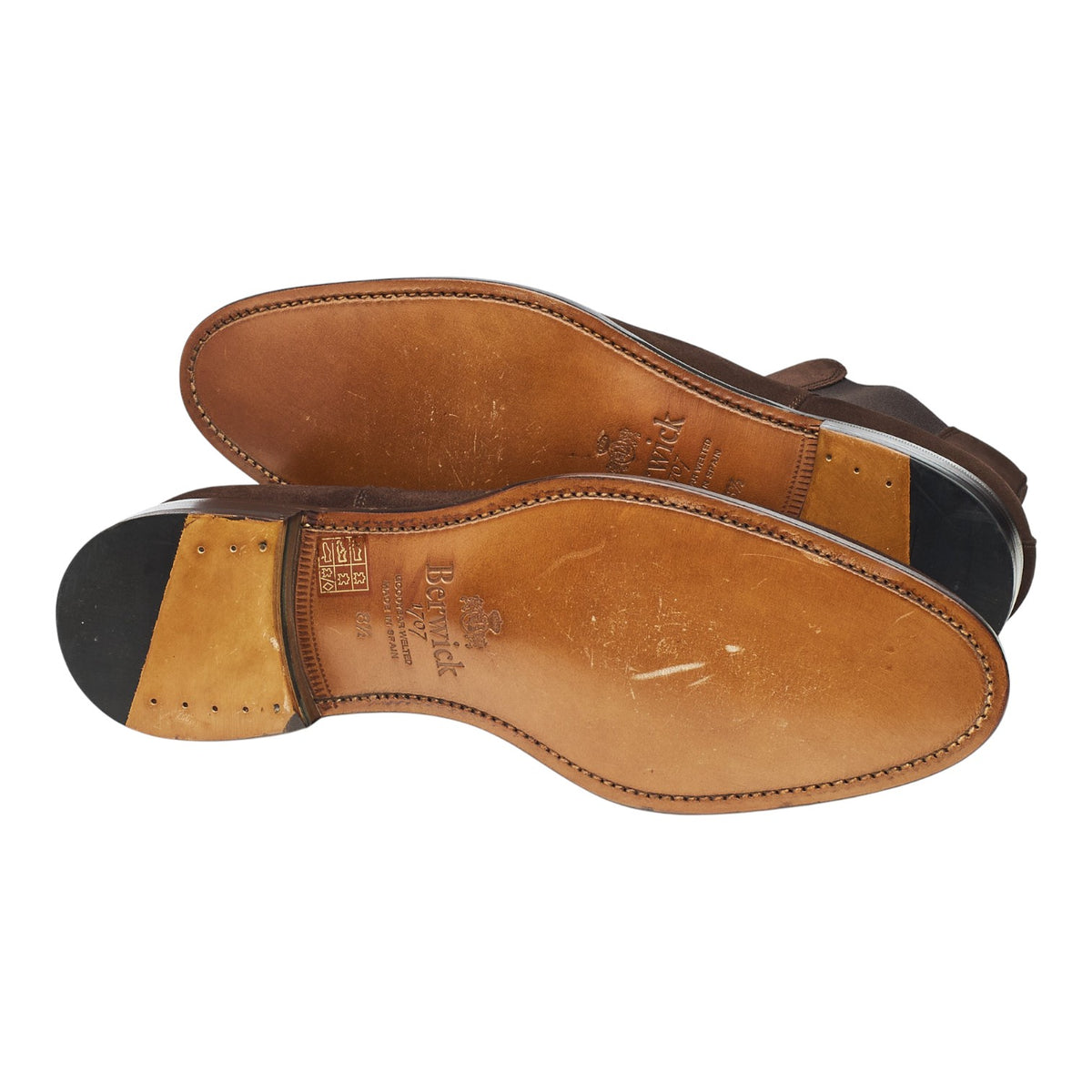 '303-K4' Dark Brown Suede Chelsea Boots UK 8.5