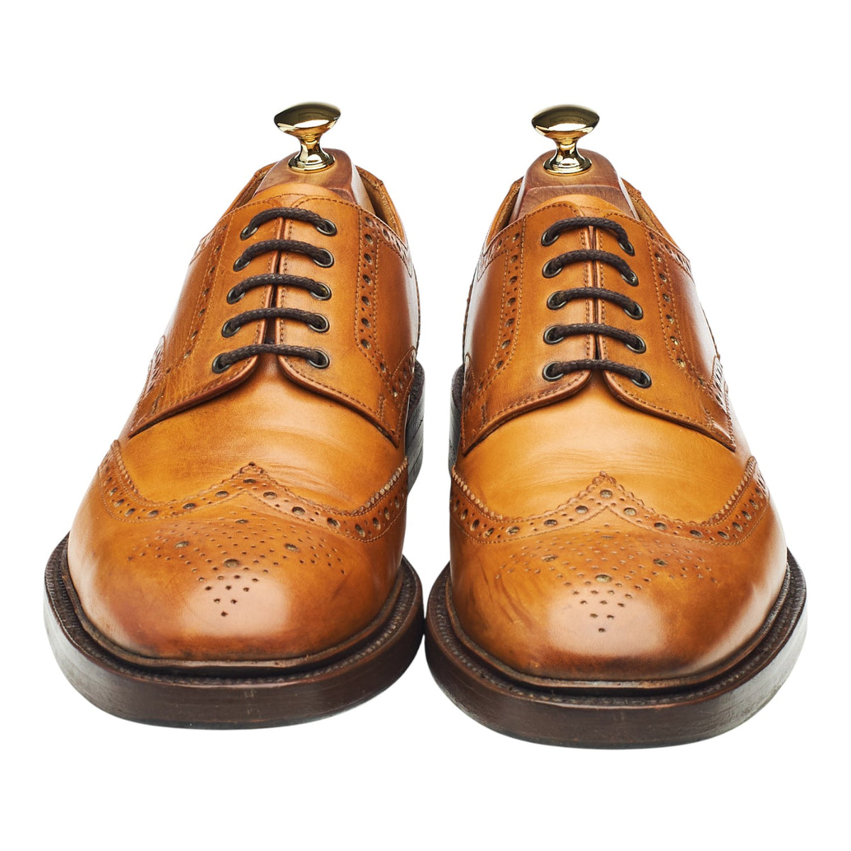1880 'Chester 2' Tan Brown Derby Brogues UK 10 F