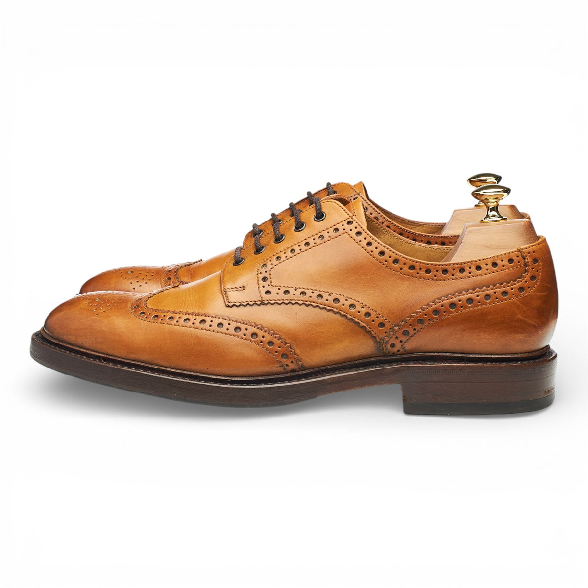 1880 'Chester 2' Tan Brown Derby Brogues UK 10 F