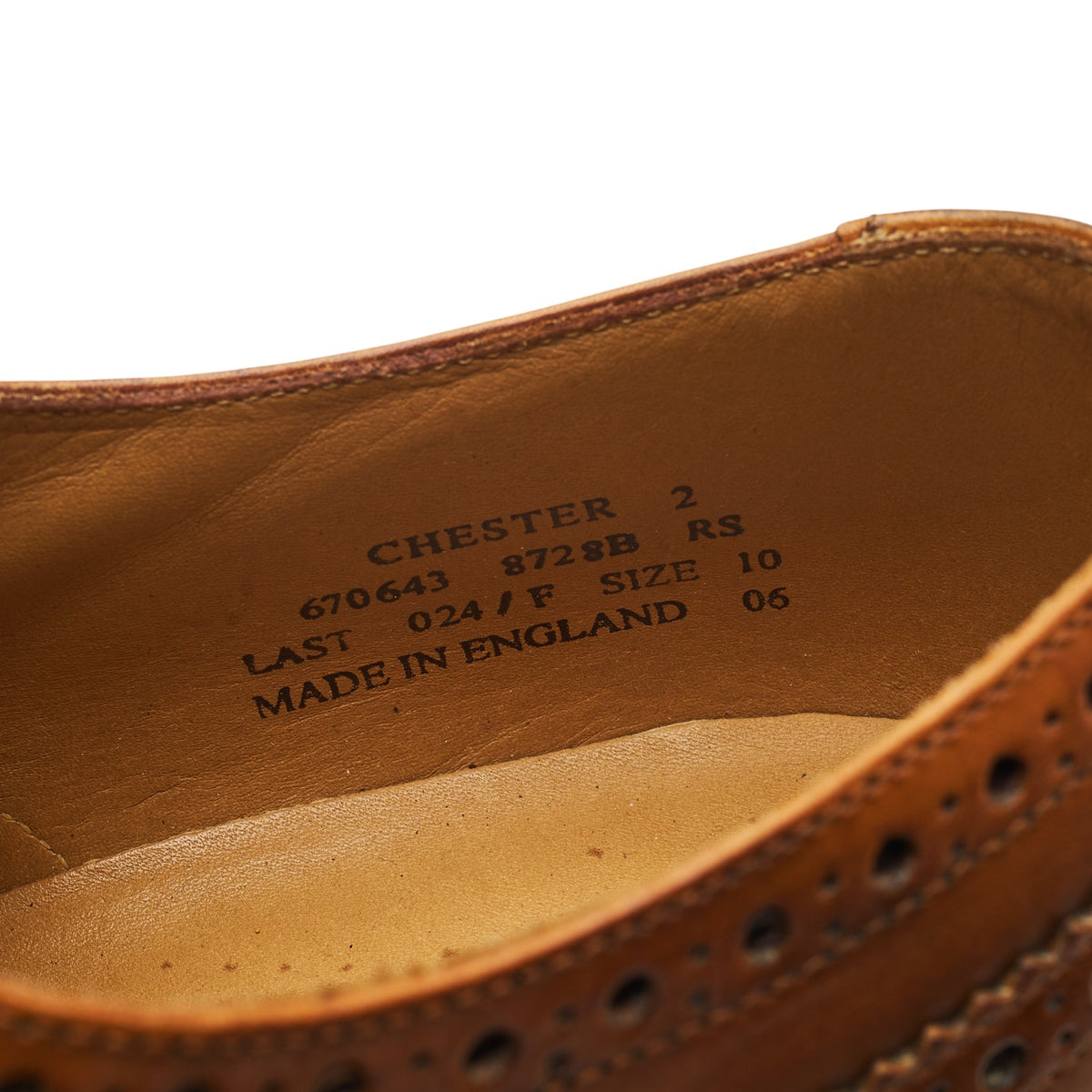 1880 'Chester 2' Tan Brown Derby Brogues UK 10 F