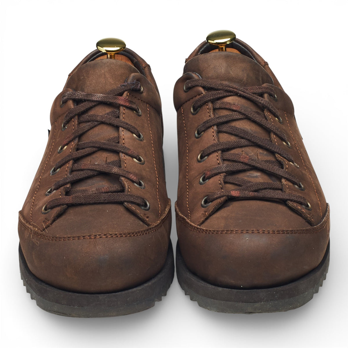 'Sierra' Brown Nubuck Leather Sneakers UK 9