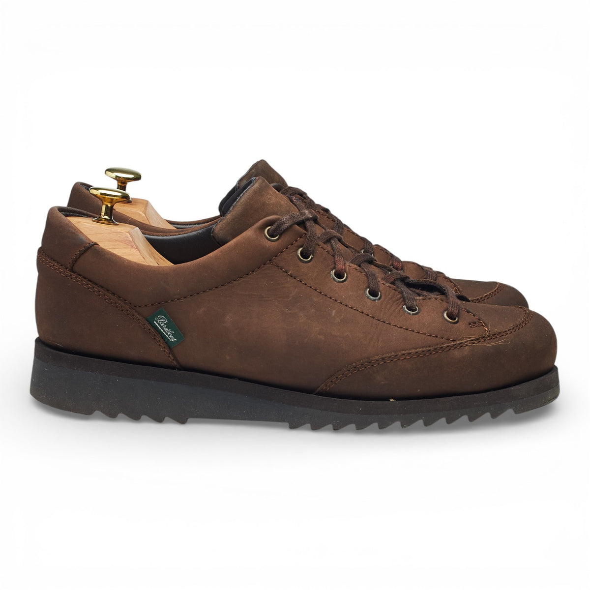 'Sierra' Brown Nubuck Leather Sneakers UK 9