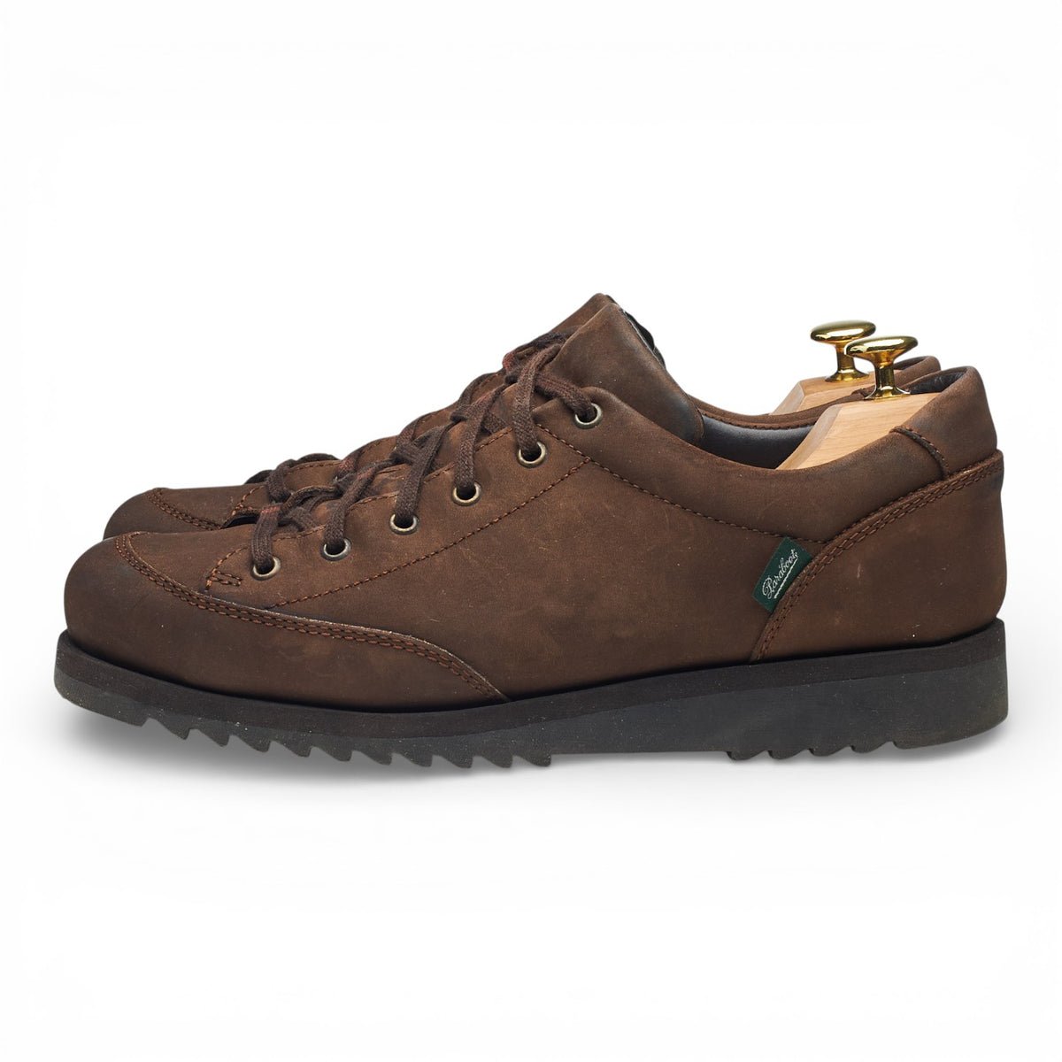 'Sierra' Brown Nubuck Leather Sneakers UK 9