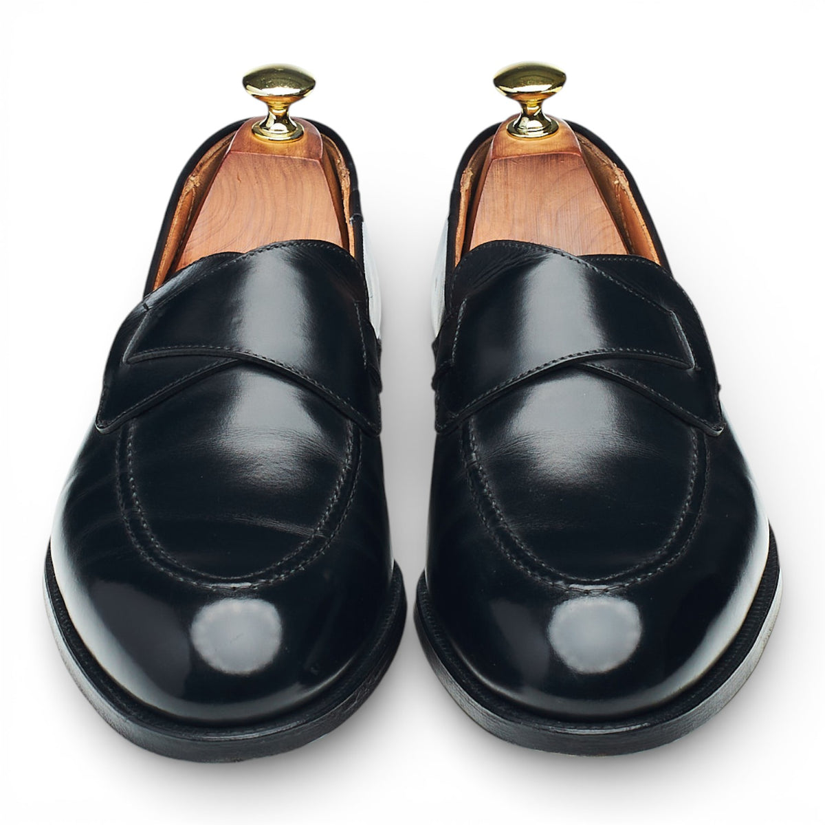 'Selby' Black Leather Butterfly Loafers UK 7.5 E