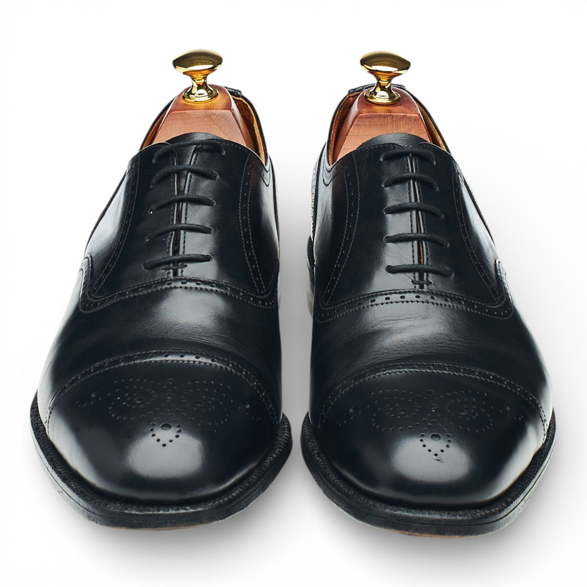'Thorne' Black Leather Oxford Brogues UK 9 F