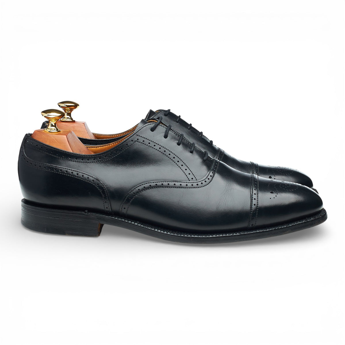 'Thorne' Black Leather Oxford Brogues UK 9 F