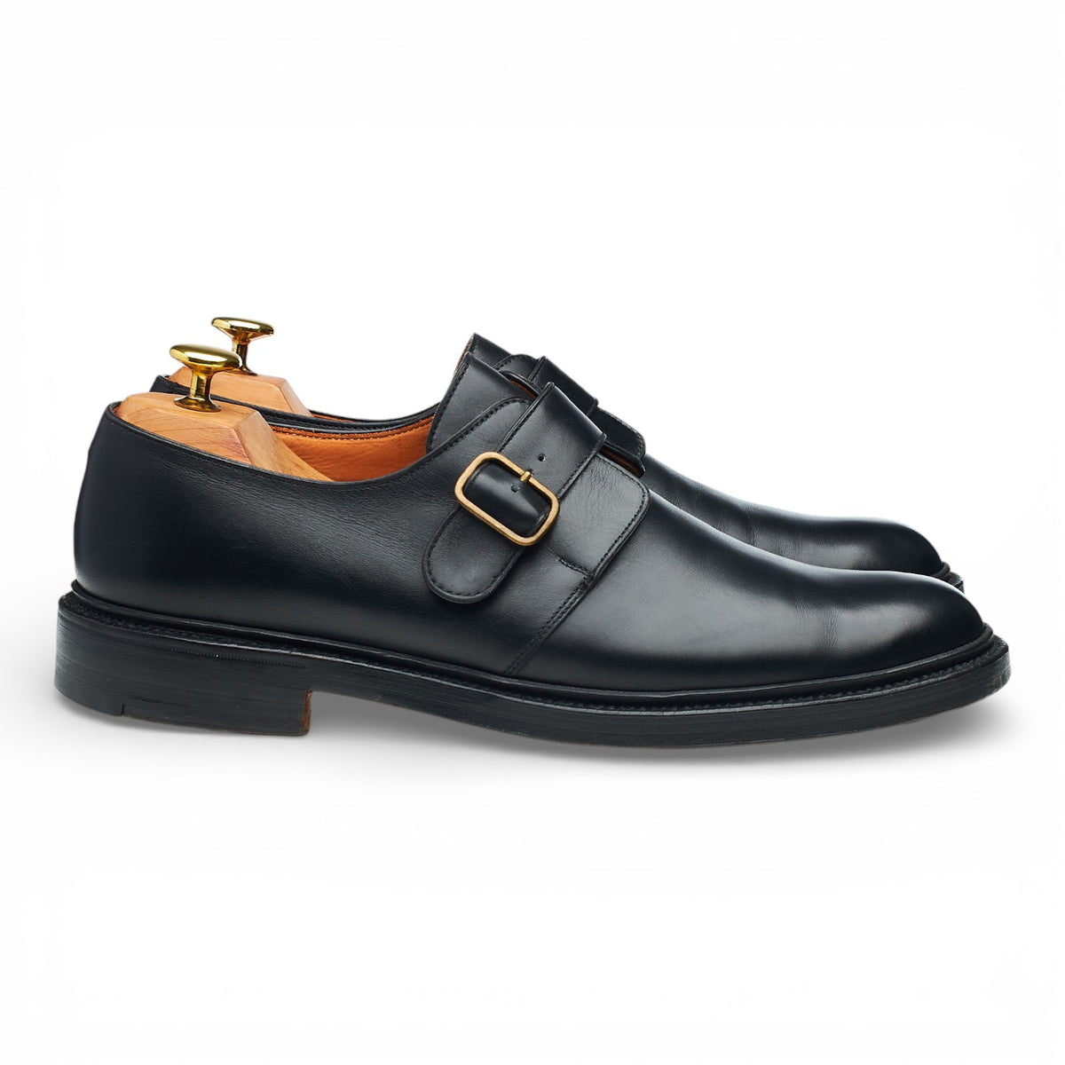 Ralph Lauren Black Leather Monk Strap UK 8 US 9 D