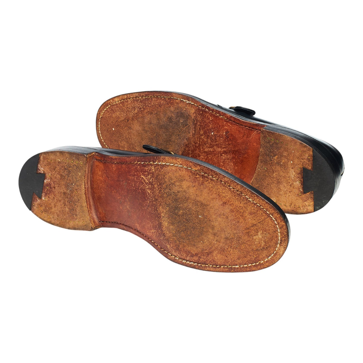 Ralph Lauren Black Leather Monk Strap UK 8 US 9 D