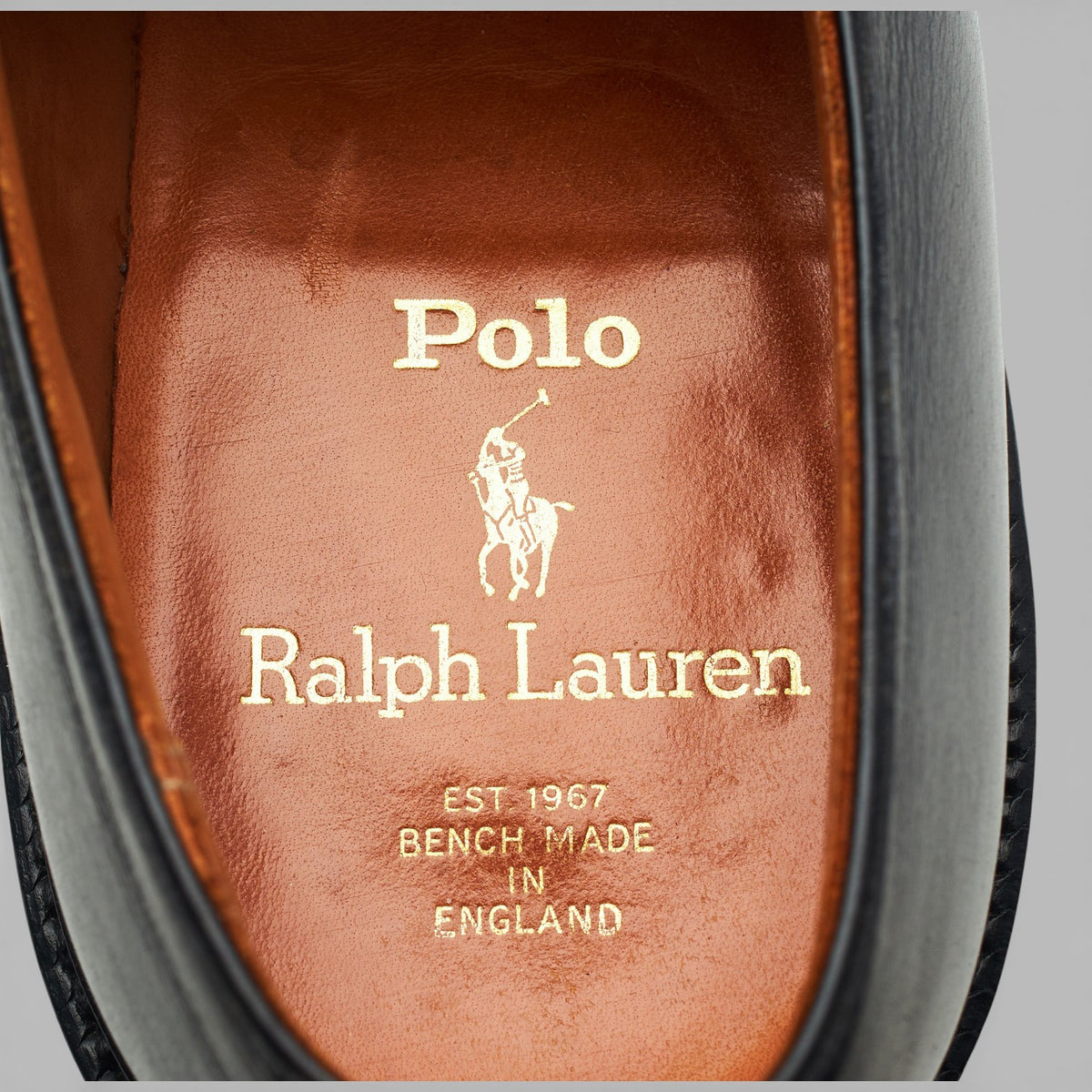Ralph Lauren Black Leather Monk Strap UK 8 US 9 D