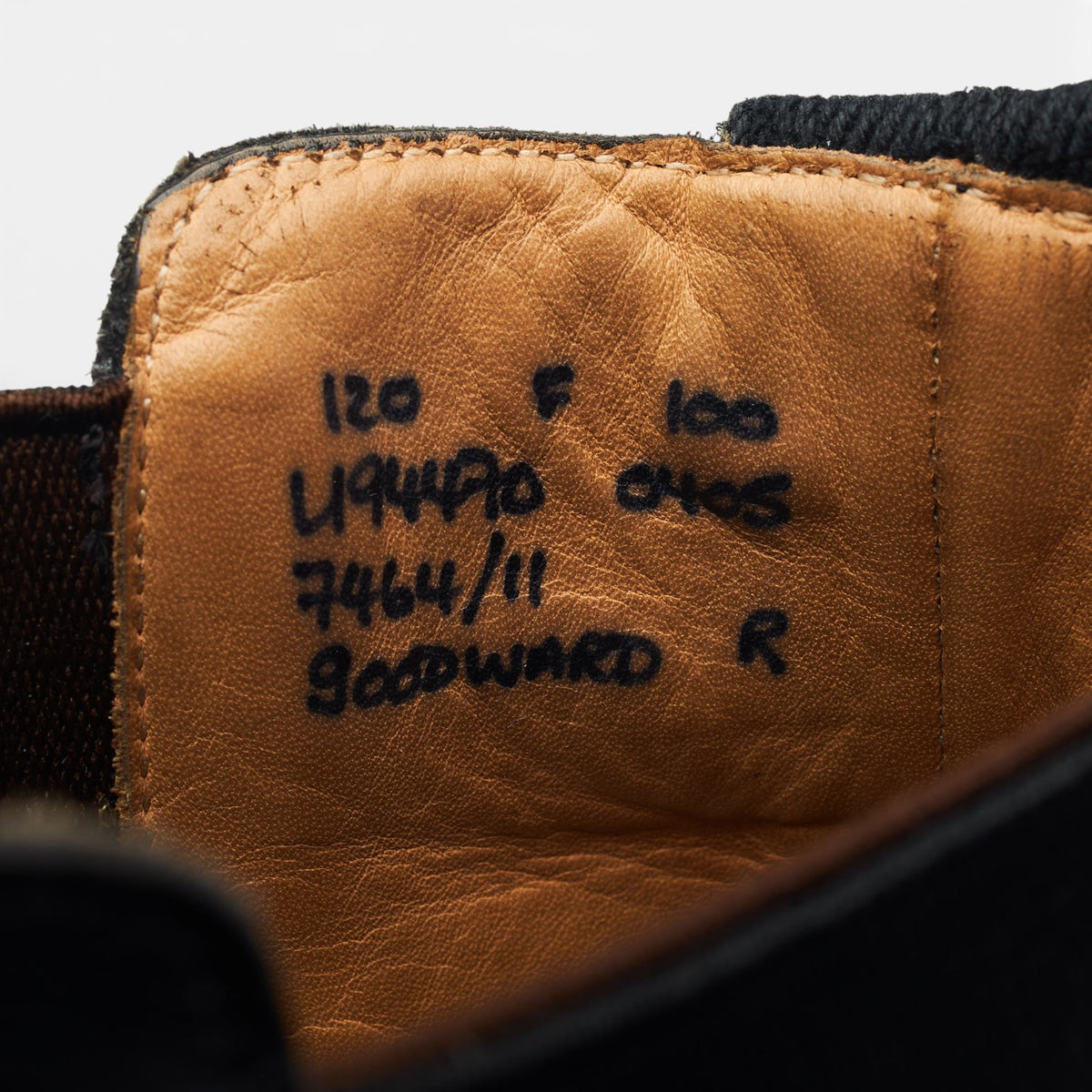 'Goodward' Black Leather Chelsea Boots UK 12 F