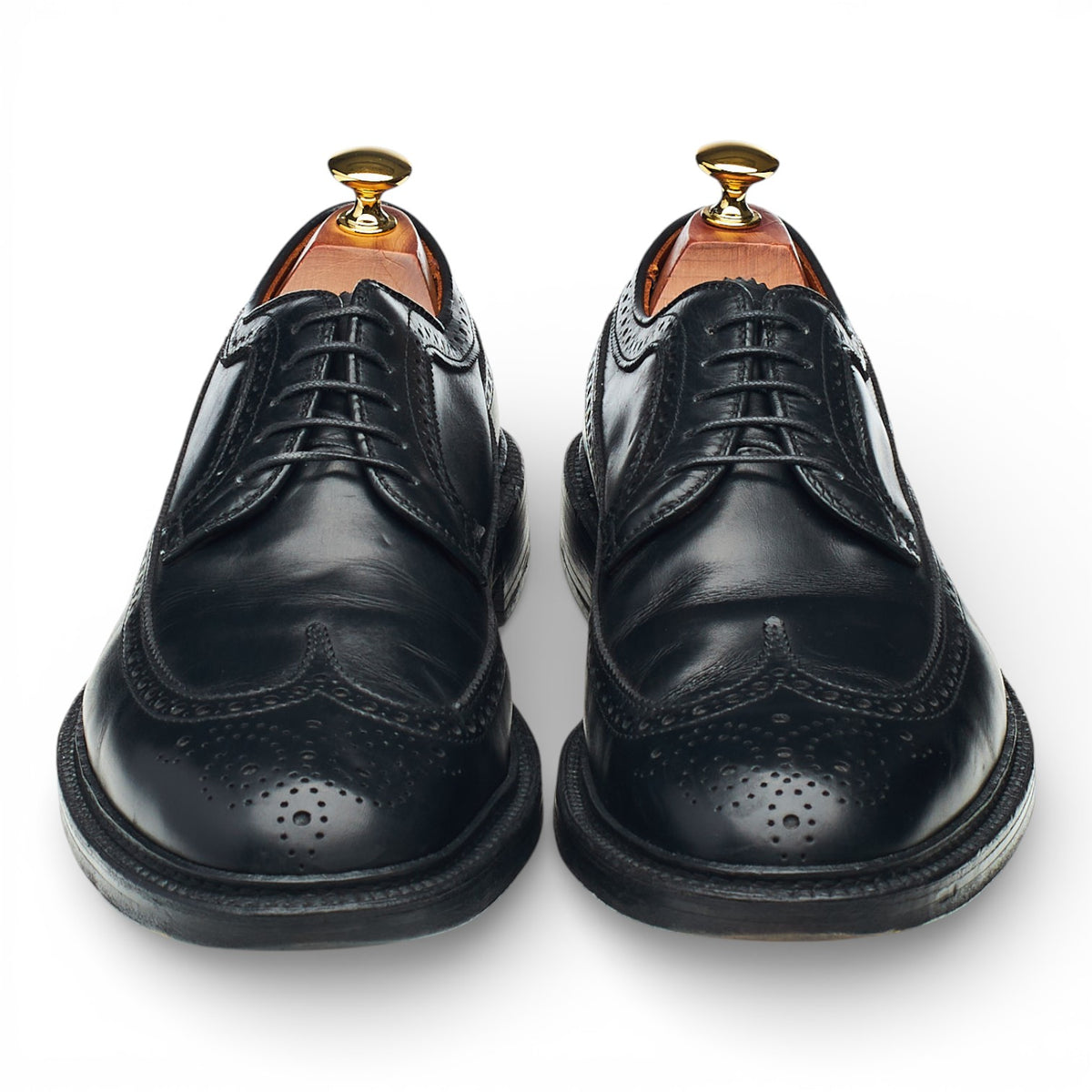 '9753' Black Leather Derby Brogues UK 10 US 10.5
