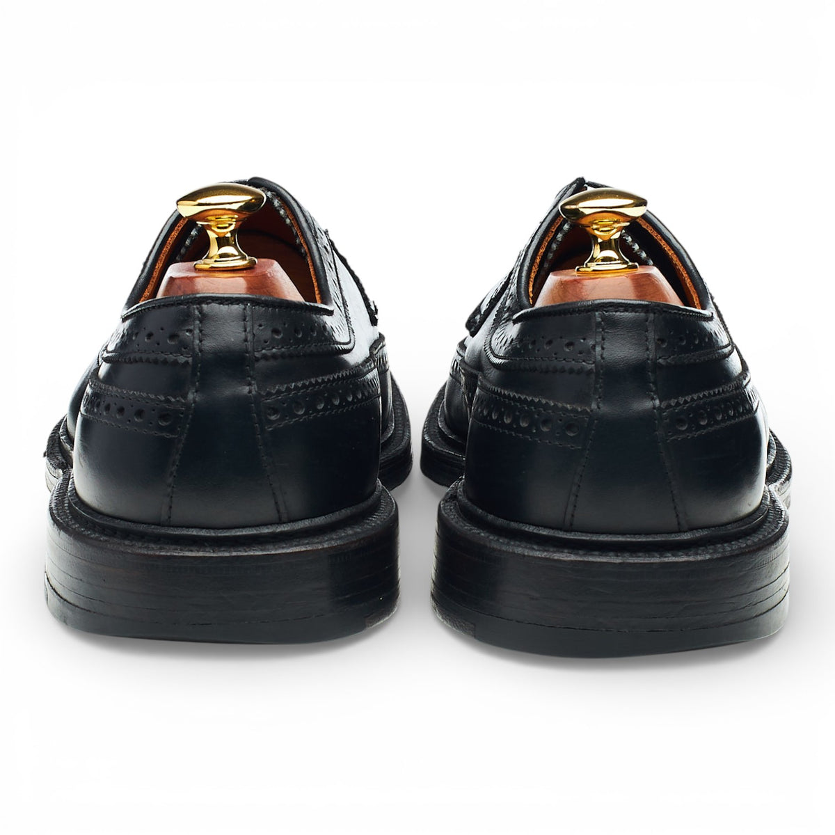 '9753' Black Leather Derby Brogues UK 10 US 10.5