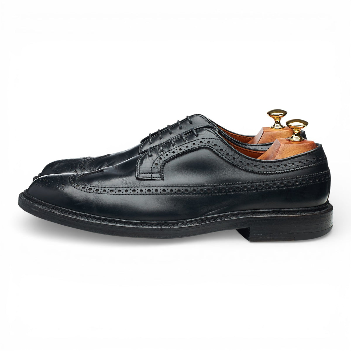 '9753' Black Leather Derby Brogues UK 10 US 10.5