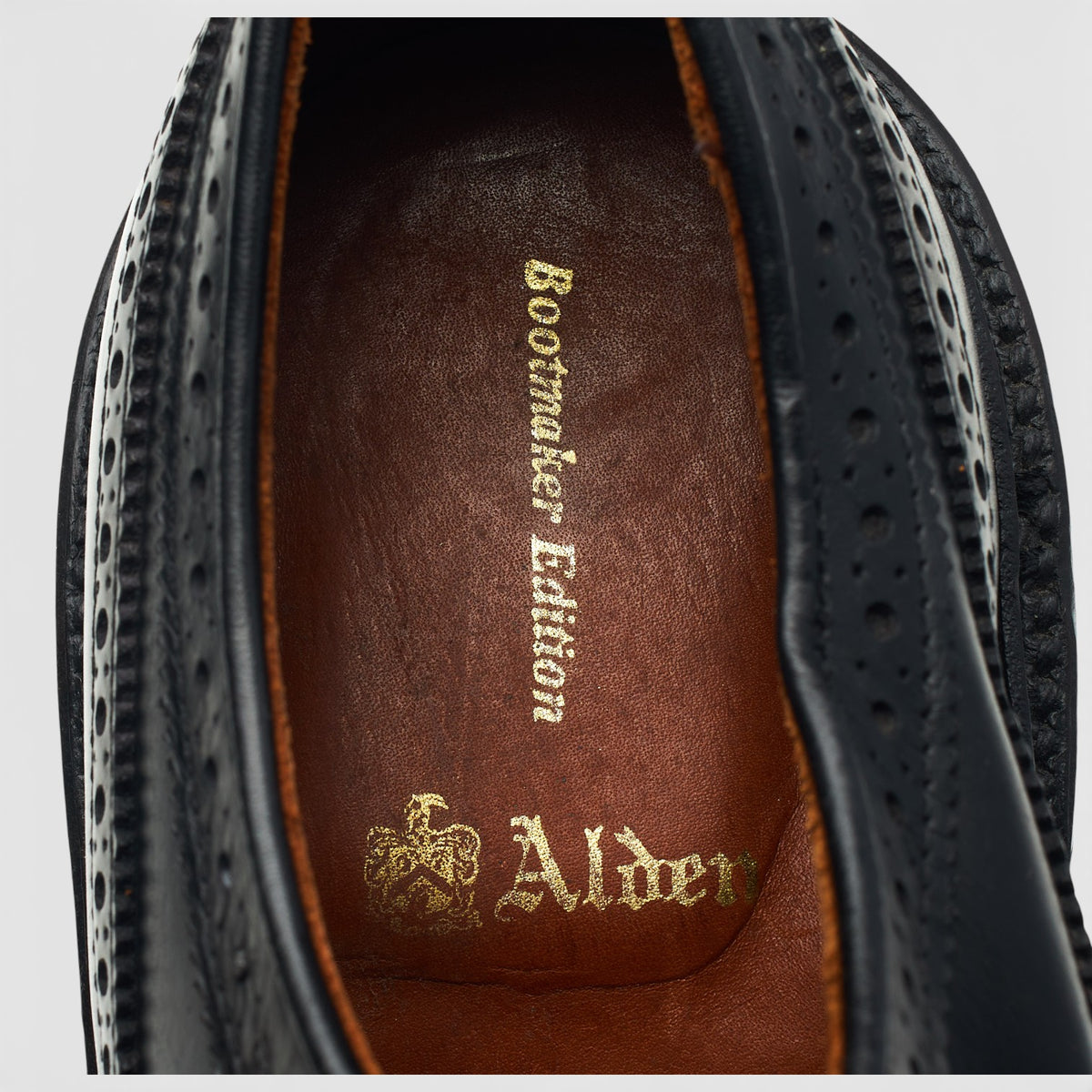 '9753' Black Leather Derby Brogues UK 10 US 10.5