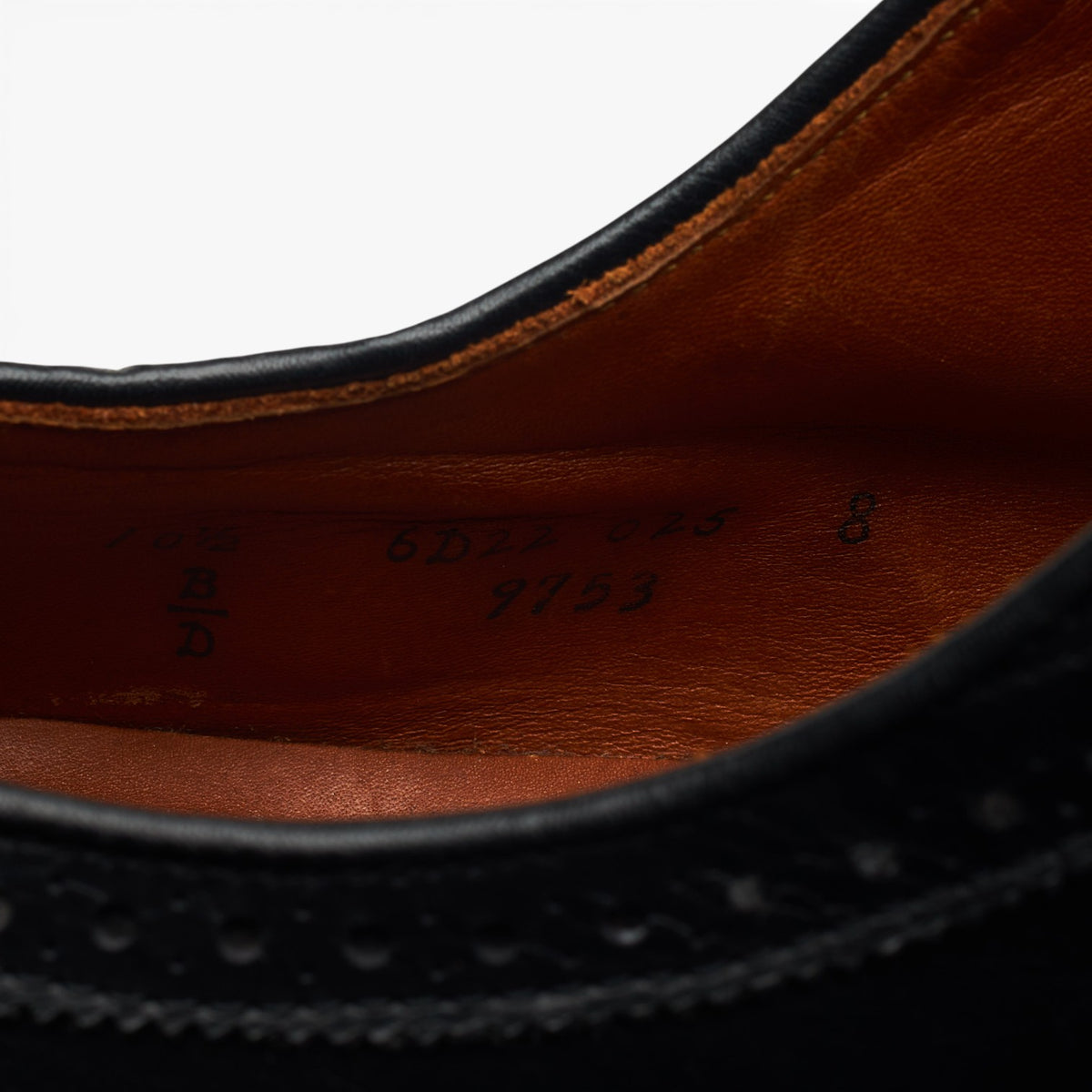 '9753' Black Leather Derby Brogues UK 10 US 10.5