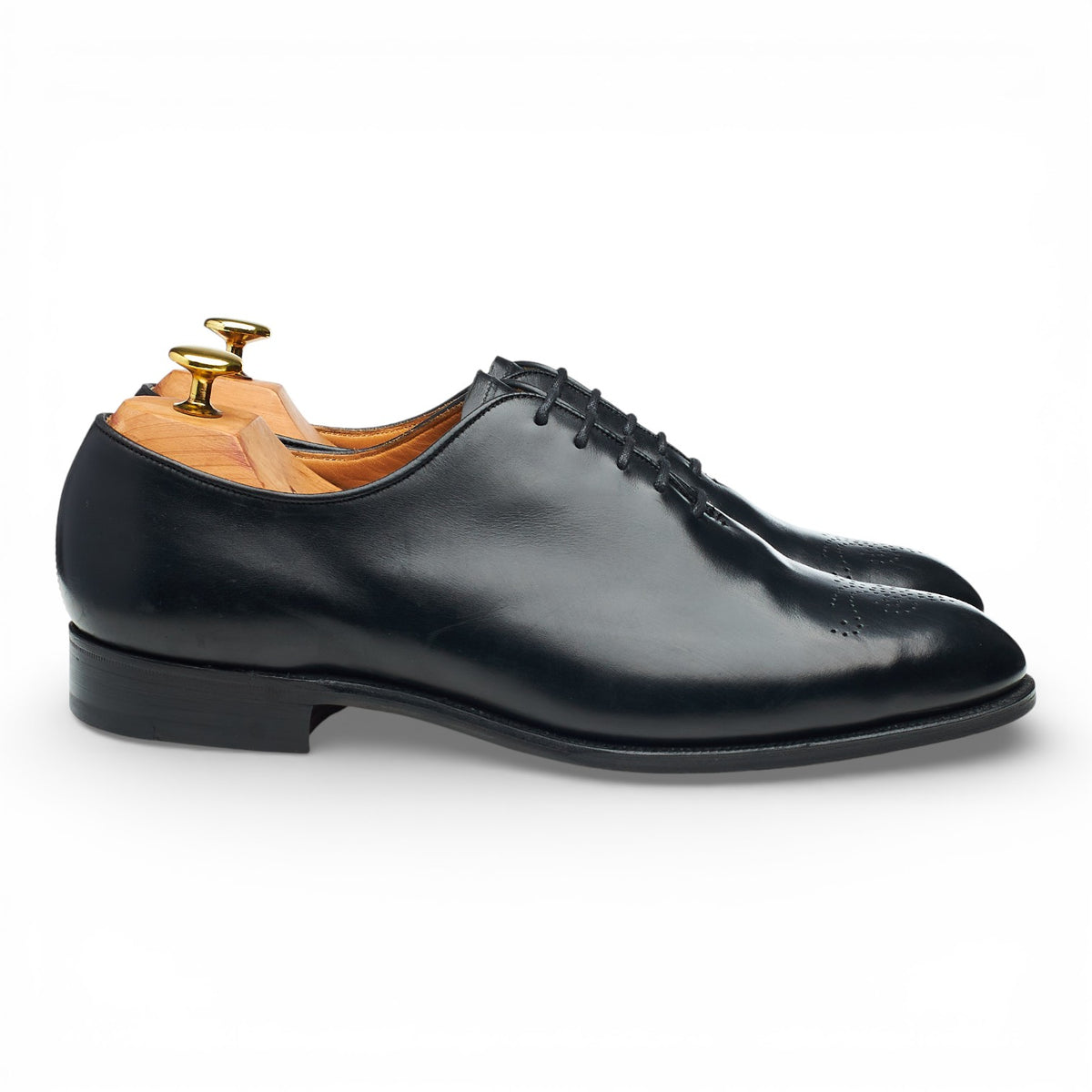 'Harrow' Black Leather Wholecut Oxford UK 9