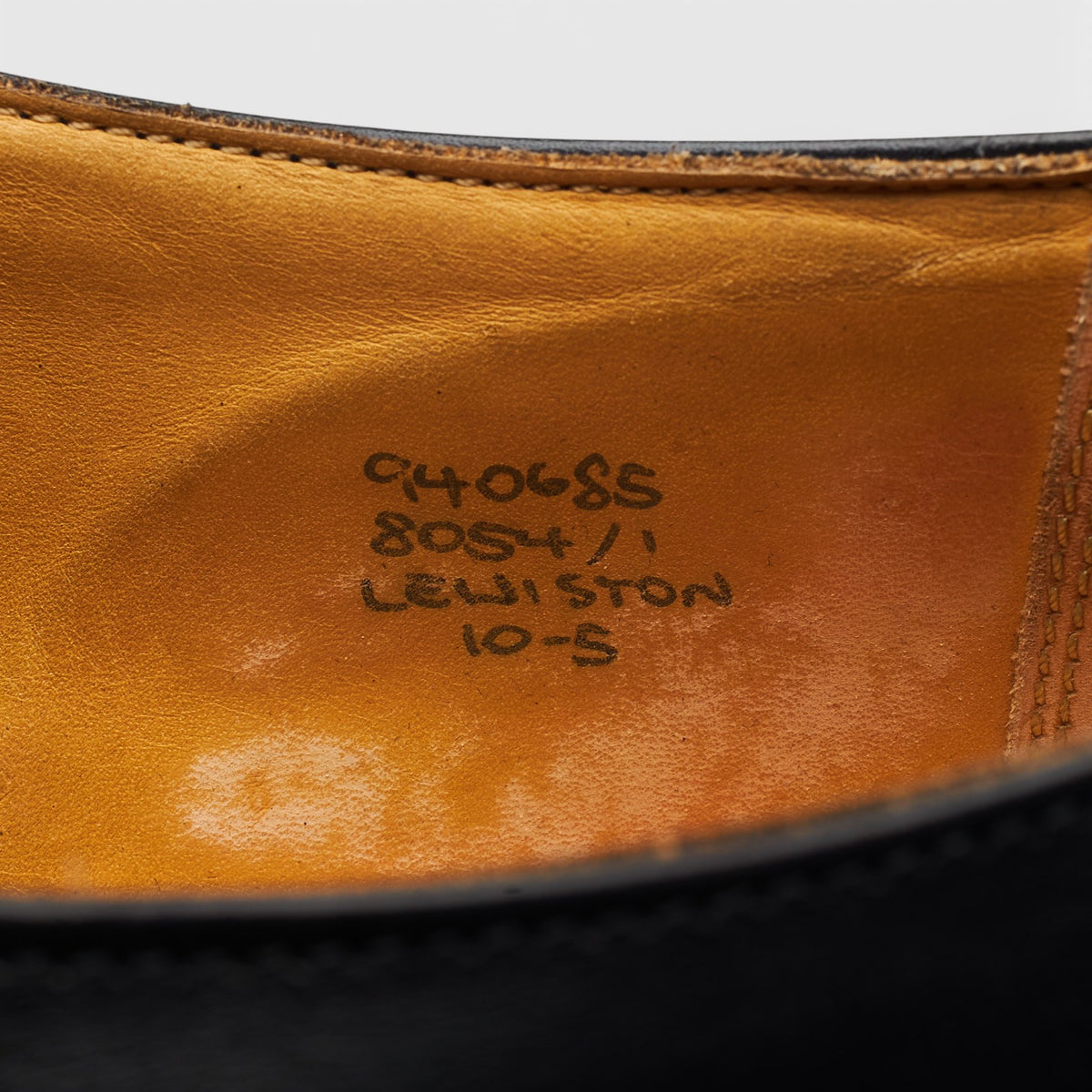 'Lewiston' Black Leather Monk Strap UK 10