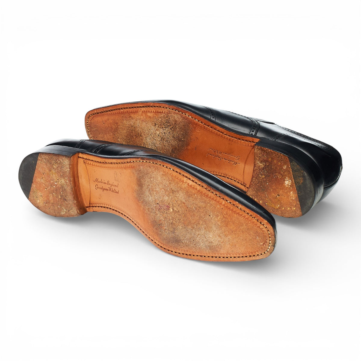 'Chichester' Black Leather Slip On Lazyman Loafers UK 9 F