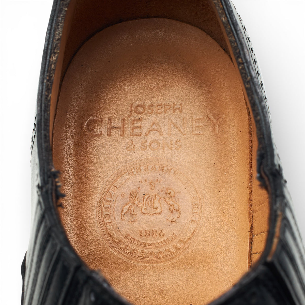 'Chichester' Black Leather Slip On Lazyman Loafers UK 9 F
