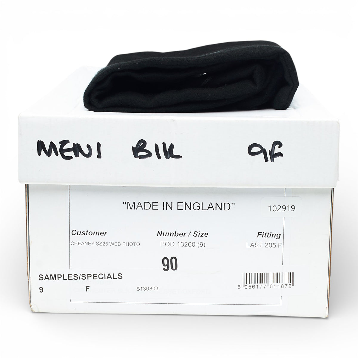 'Chichester' Black Leather Slip On Lazyman Loafers UK 9 F