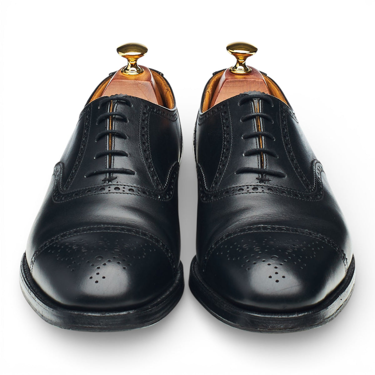 Hackett 'Highgate' Black Leather Oxford Brogues UK 9.5 E