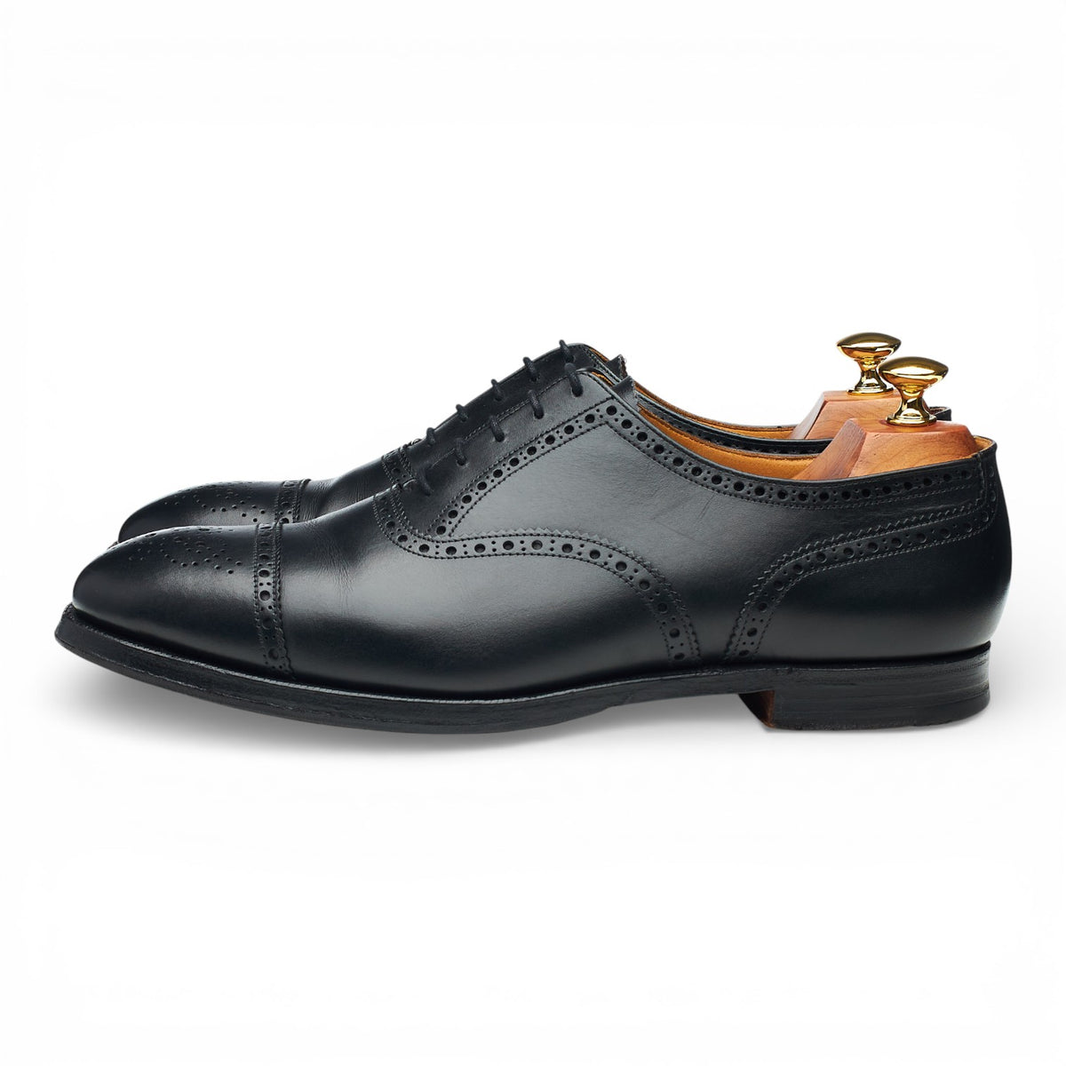 Hackett 'Highgate' Black Leather Oxford Brogues UK 9.5 E