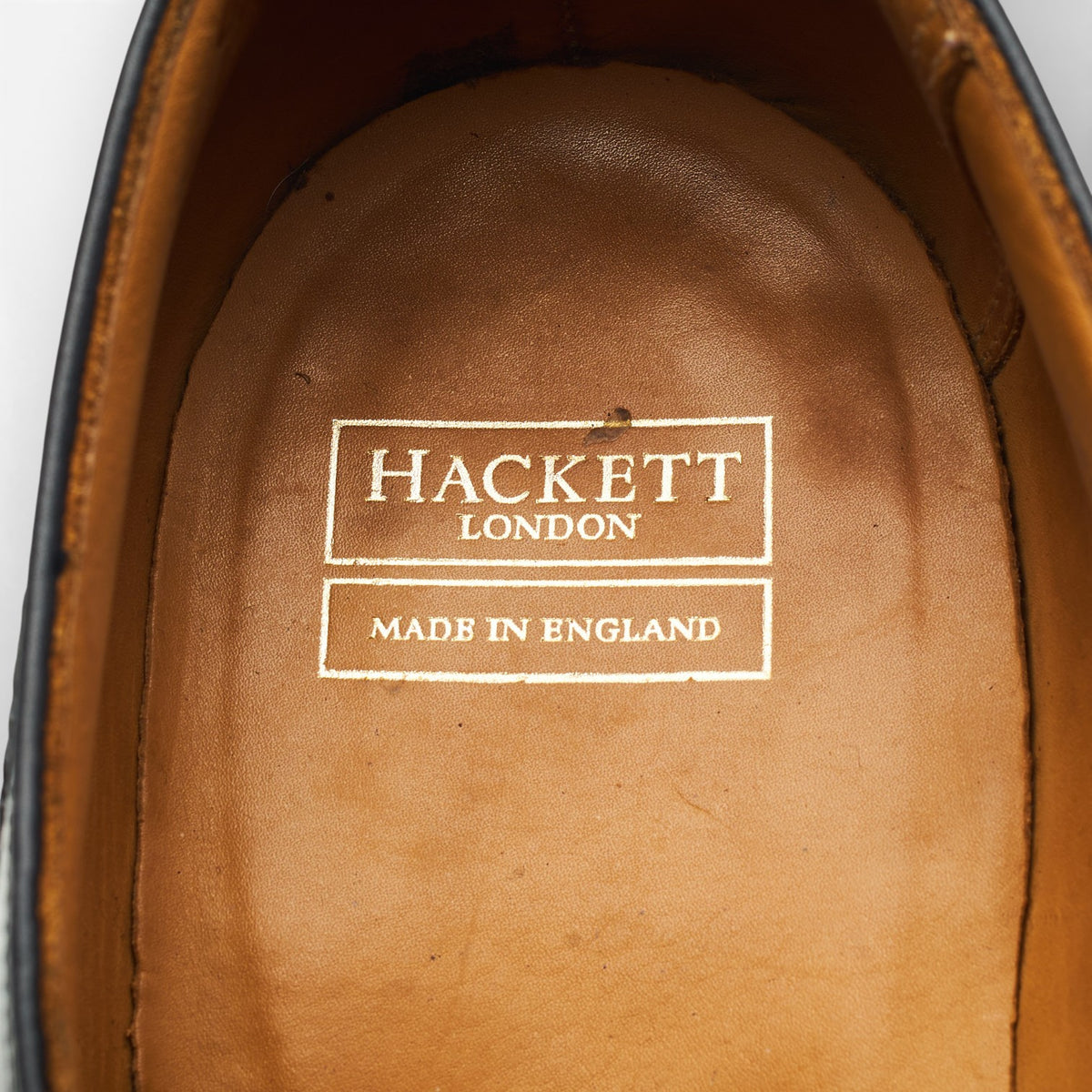Hackett 'Highgate' Black Leather Oxford Brogues UK 9.5 E