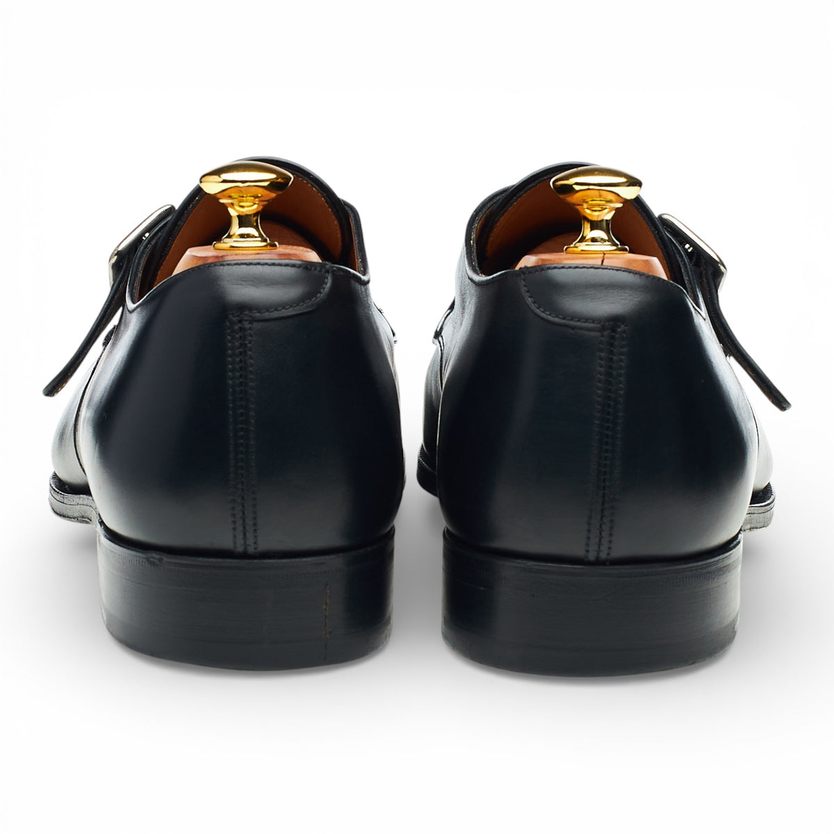 Black Leather Monk Strap UK 12