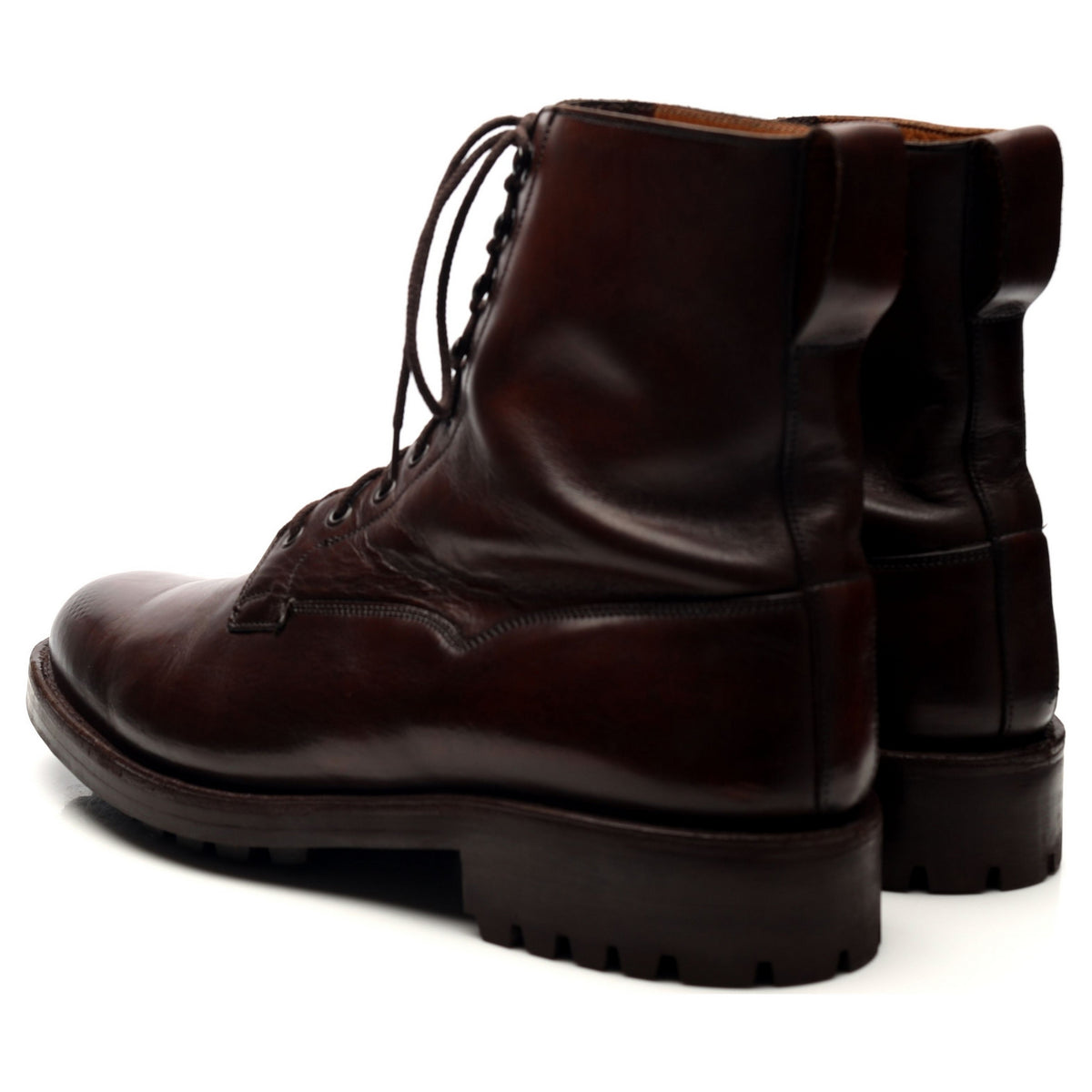 &#39;Snowdon&#39; Dark Brown Leather Veldtschoen Boots UK 11.5 E