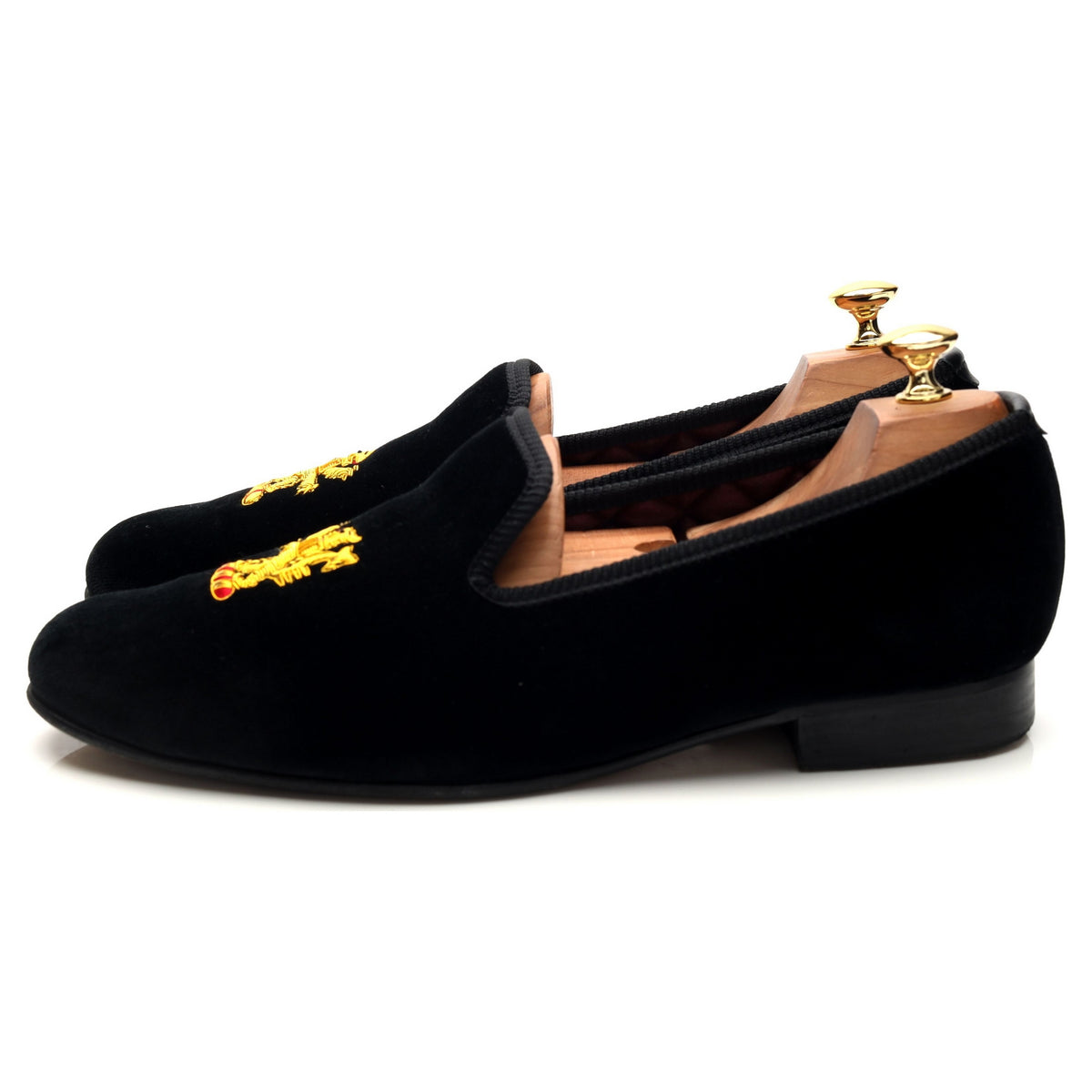 Black Velvet Slippers UK 10