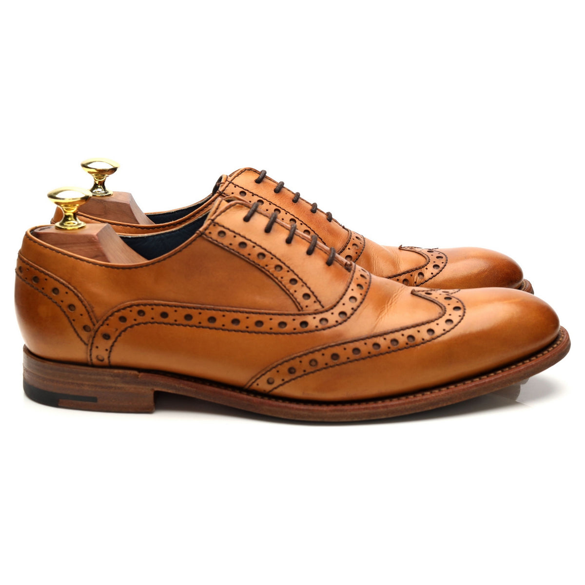 Richelieu en cuir marron clair « Grant », pointure UK 7 F
