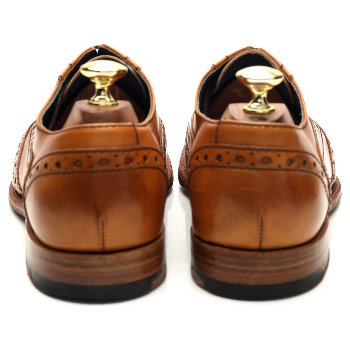 &#39;Grant&#39; Tan Brown Leather Oxford UK 7 F