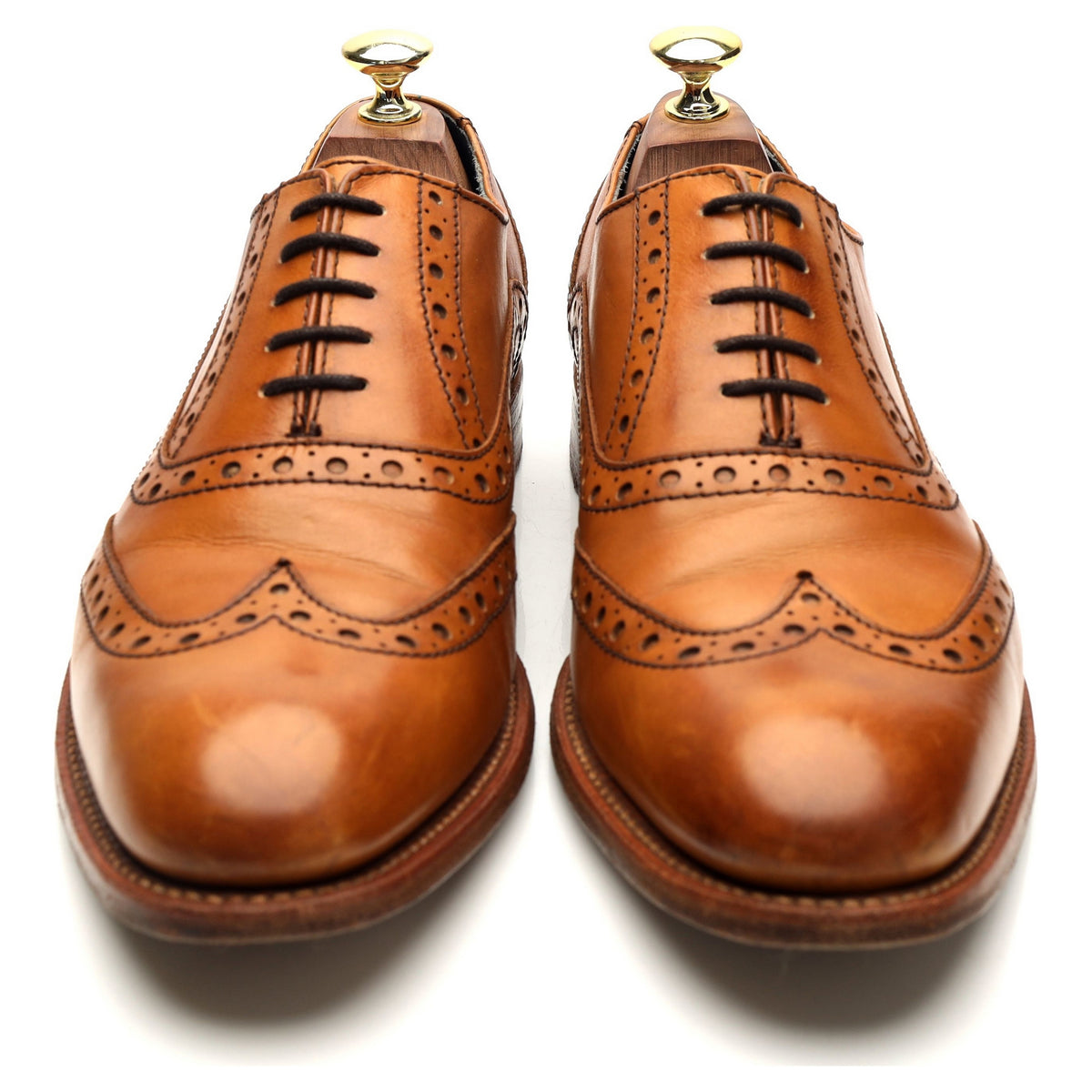 &#39;Grant&#39; Tan Brown Leather Oxford UK 7 F
