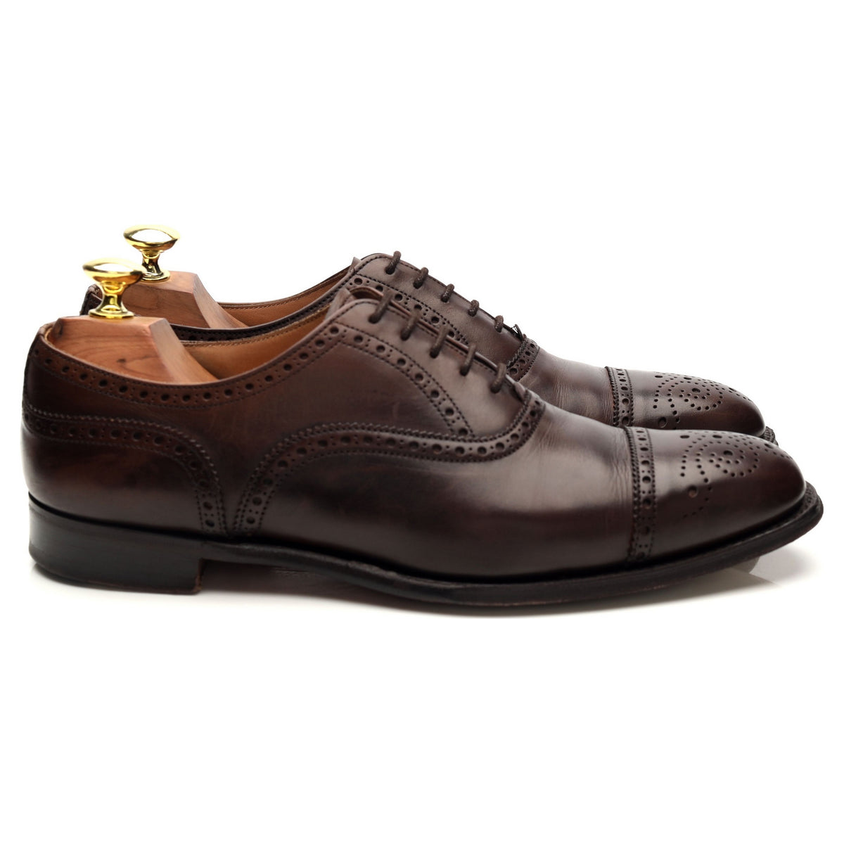 &#39;Islington&#39; Dark Brown Oxford Brogues UK 7 F