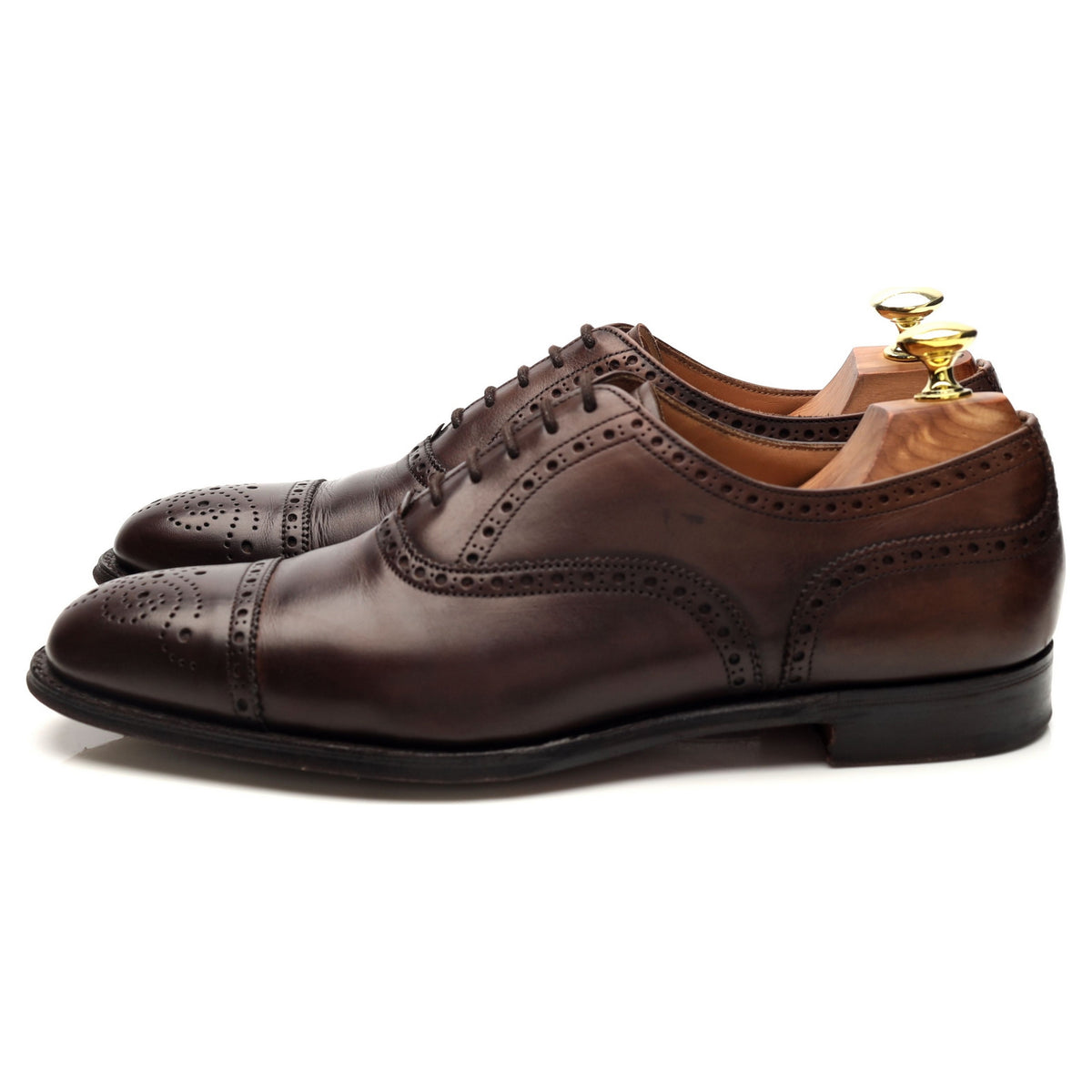 &#39;Islington&#39; Dark Brown Oxford Brogues UK 7 F