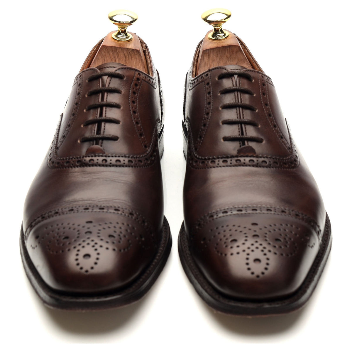 &#39;Islington&#39; Dark Brown Oxford Brogues UK 7 F